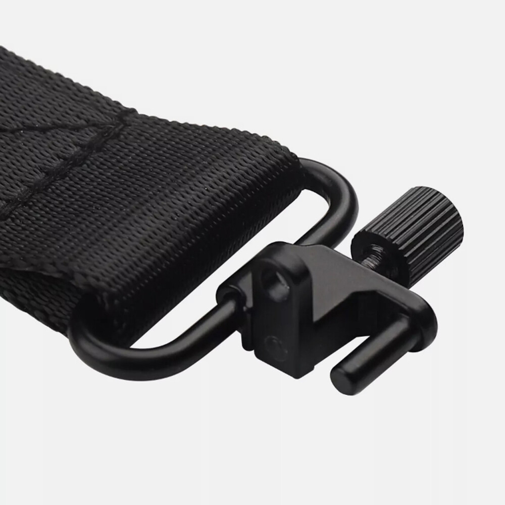 Full Black 2 Point Rifle Gun Sling with Swivels & Neoprene Shoulder Padded Strap