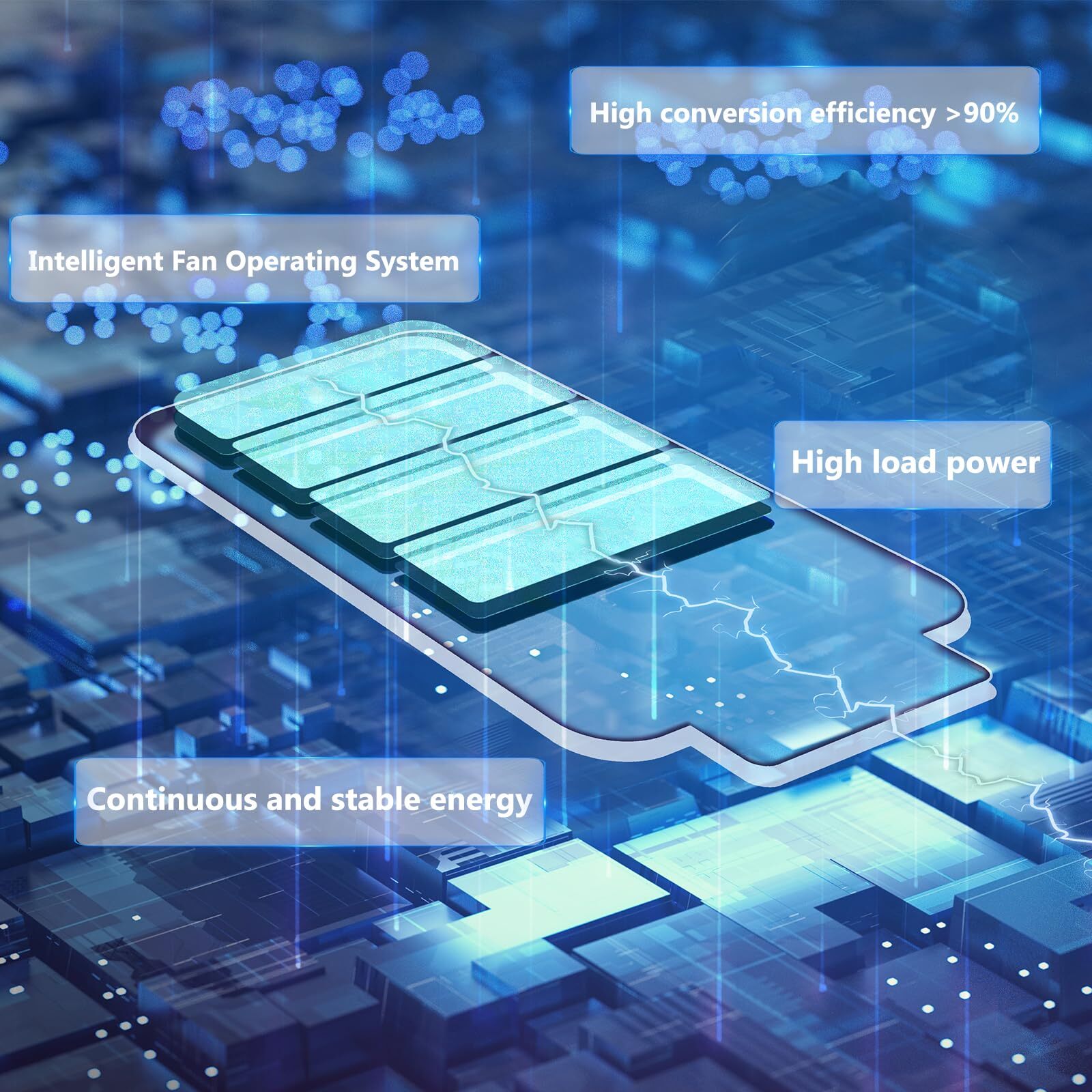 for RV Camper 2000W Pure Sine Wave Inverter 12V DC to 110V AC Converter