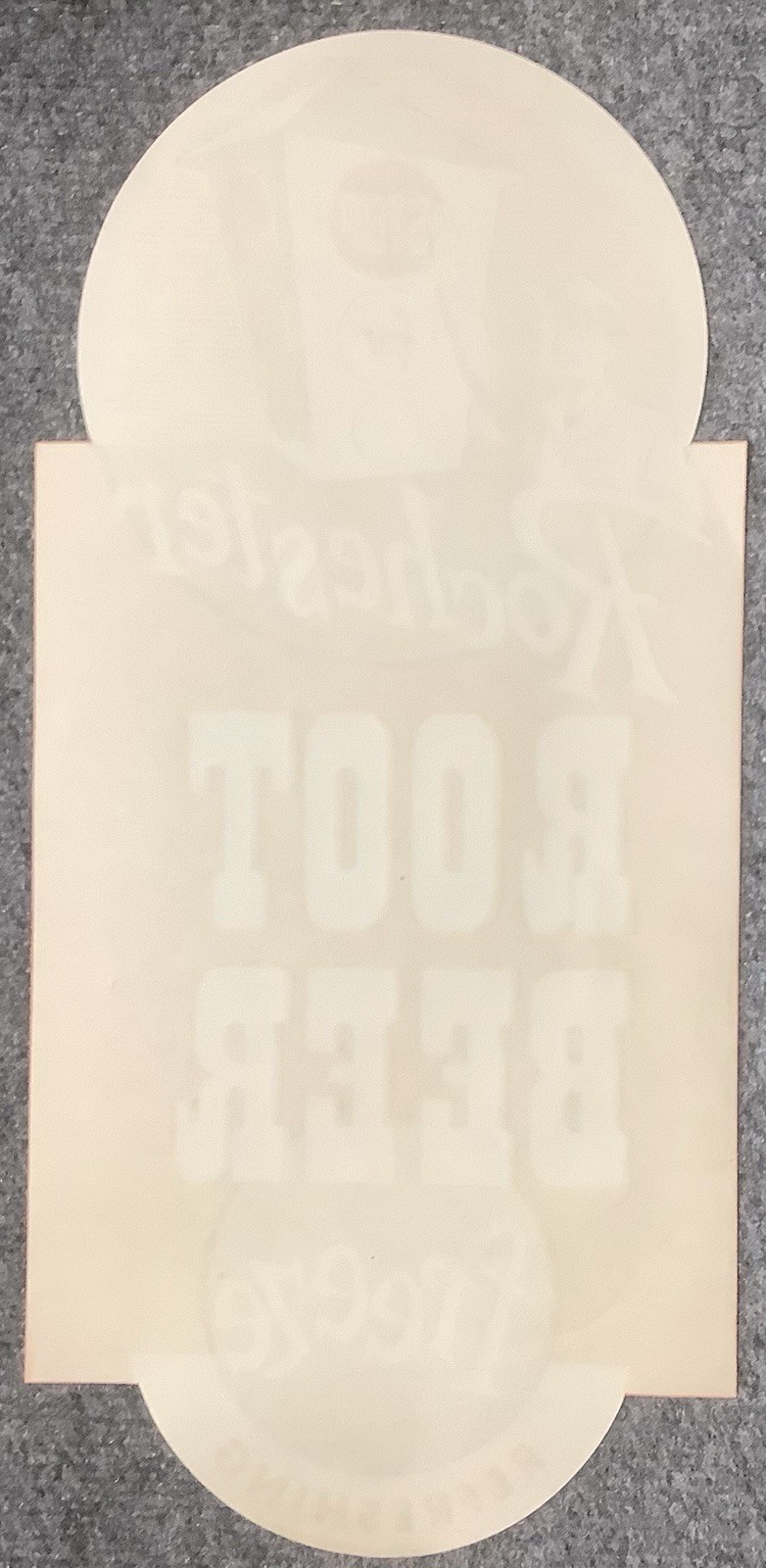 VINTAGE NEW-OLD-STOCK ROCHESTER ROOT BEER FREEZE PAPER ADVERTISING SIGN