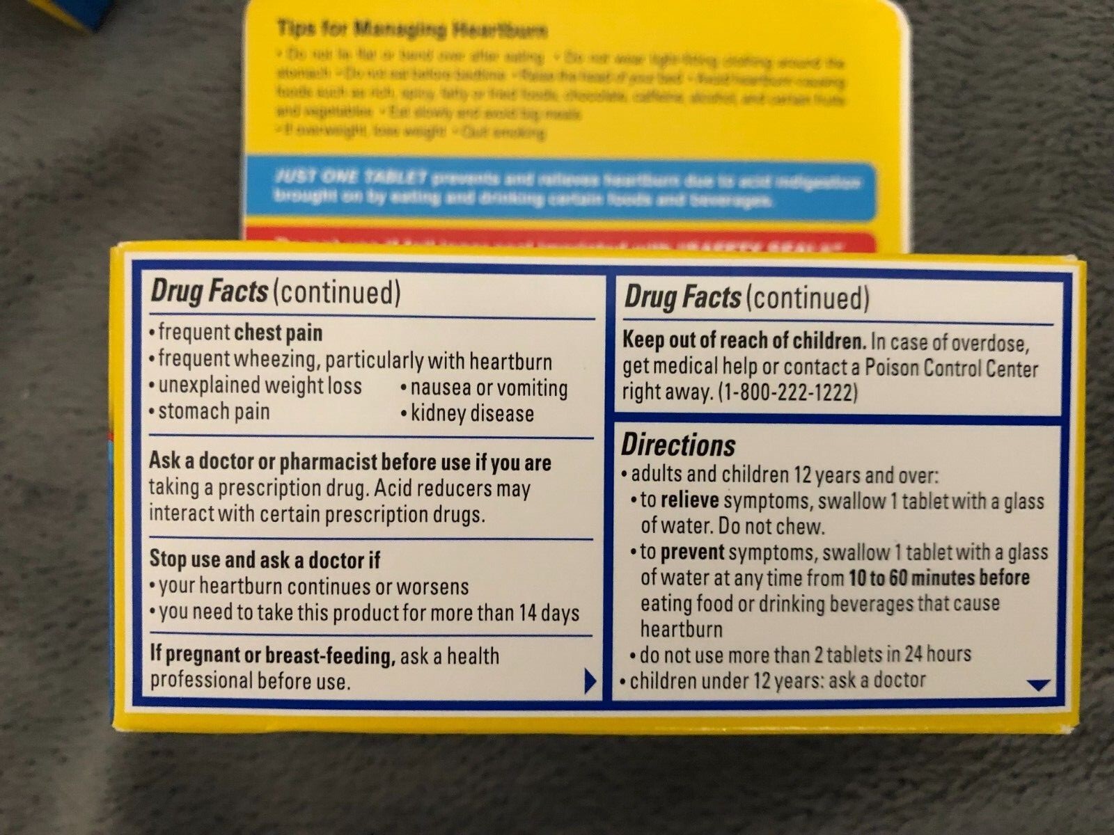 New 2 Pack Pepcid AC Maximum Strength 50 x 2 100 Tablets Heartburn 11/2027