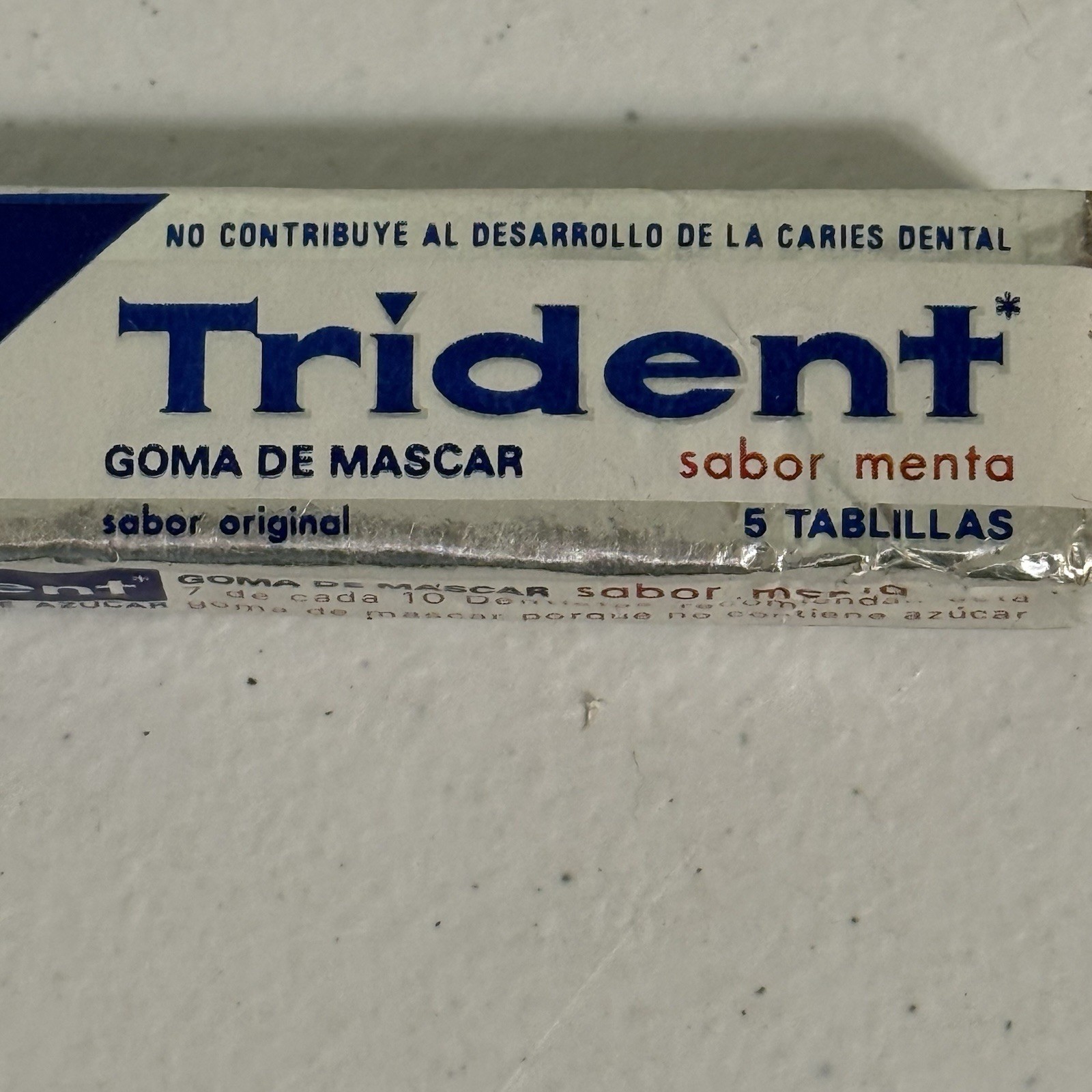 Vintage Trident Gum Unopened Foil Pack Pack Mexico