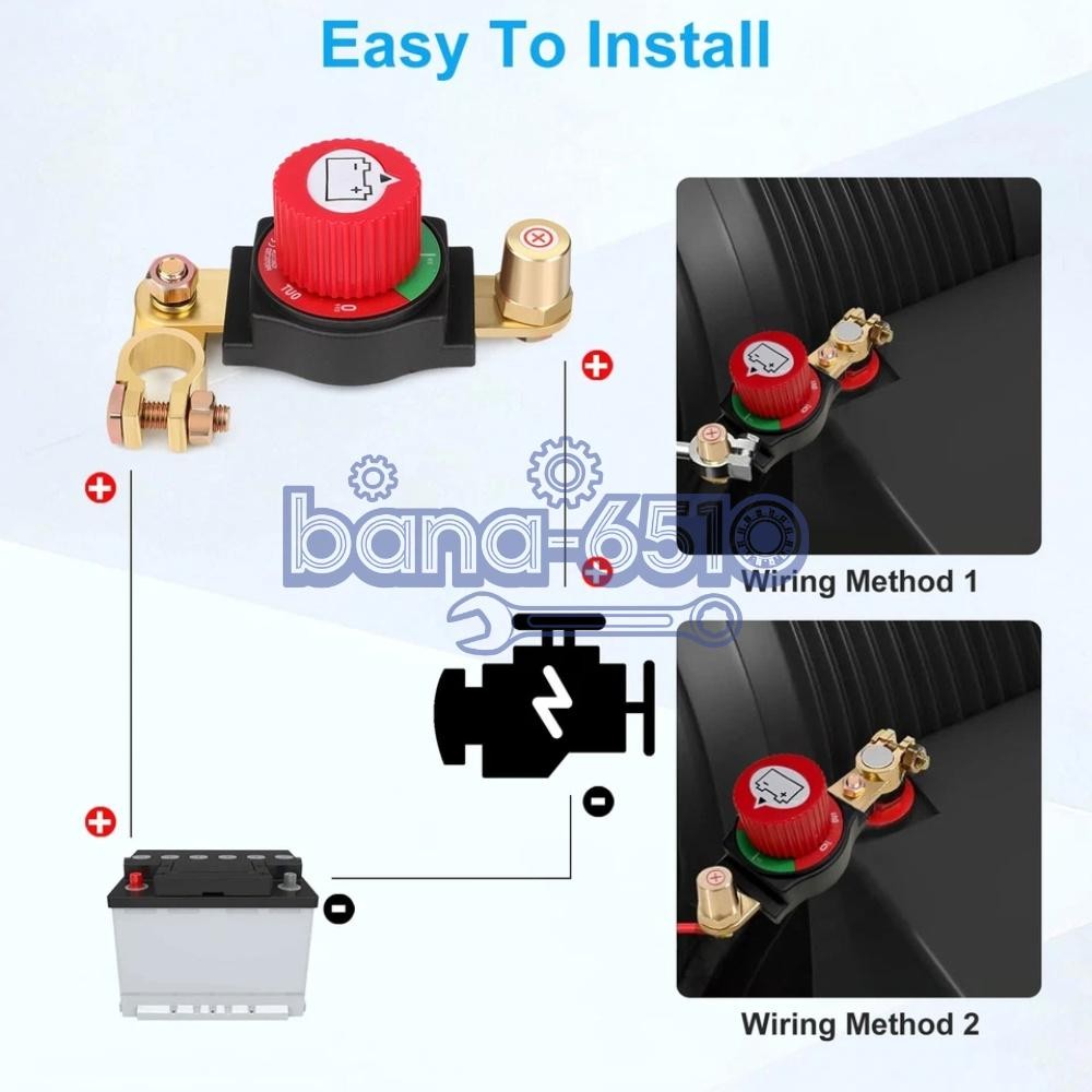 12V-48V Battery Power Cut Master Switch Disconnect Isolator On-Off Marine Car RV