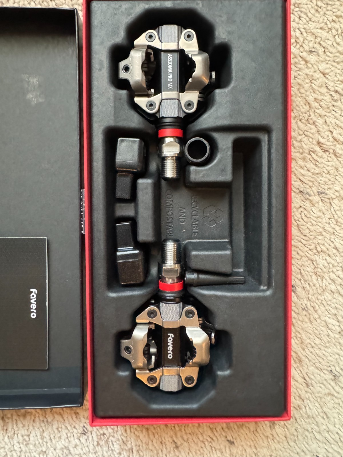 Favero Assioma Pro MX-2 Pedals - DUAL SIDED POWER METER PEDALS - NEW (OPEN BOX)