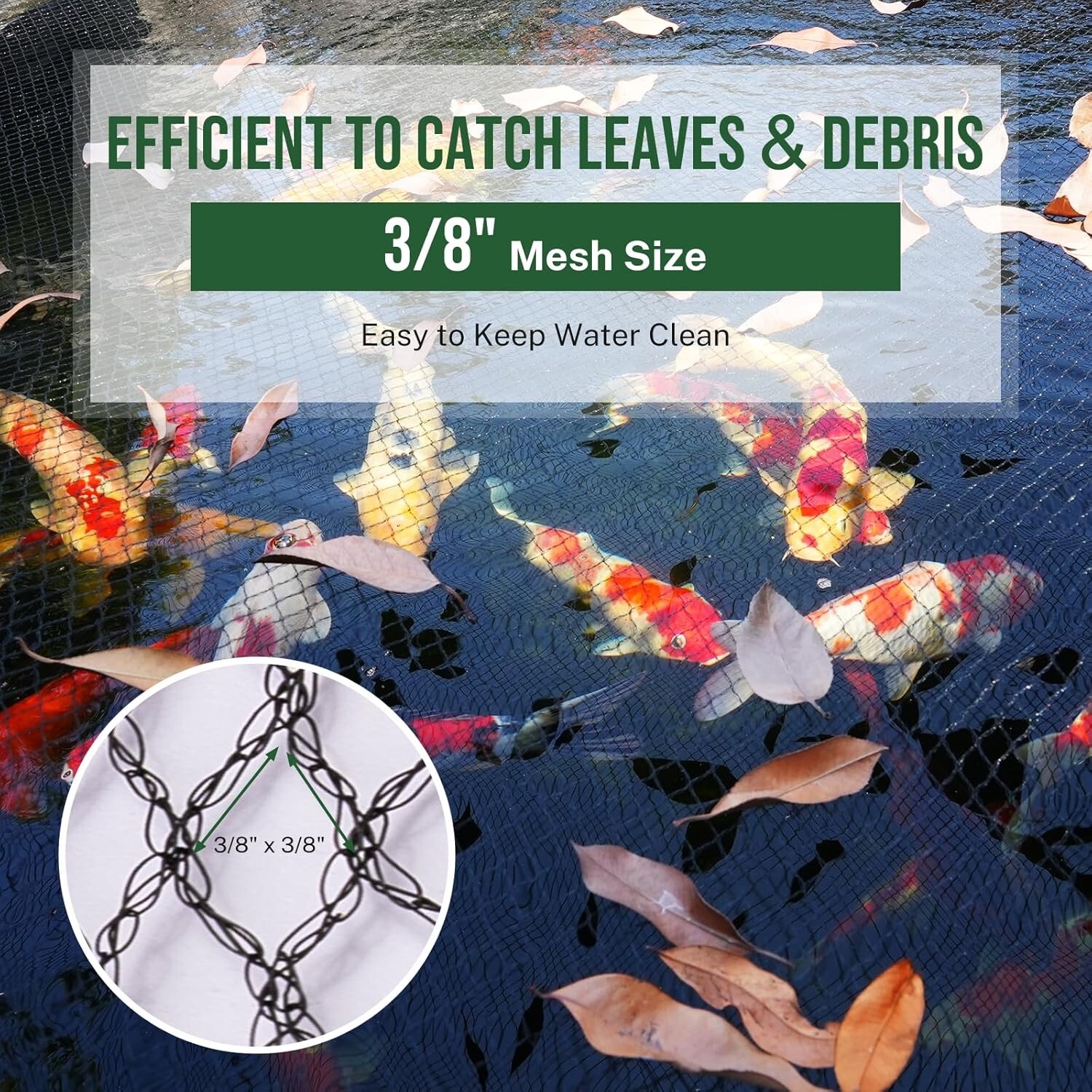 Pond Netting for Leaves Leaf Net Cover Pond Net with Small Fine Mesh Protecting