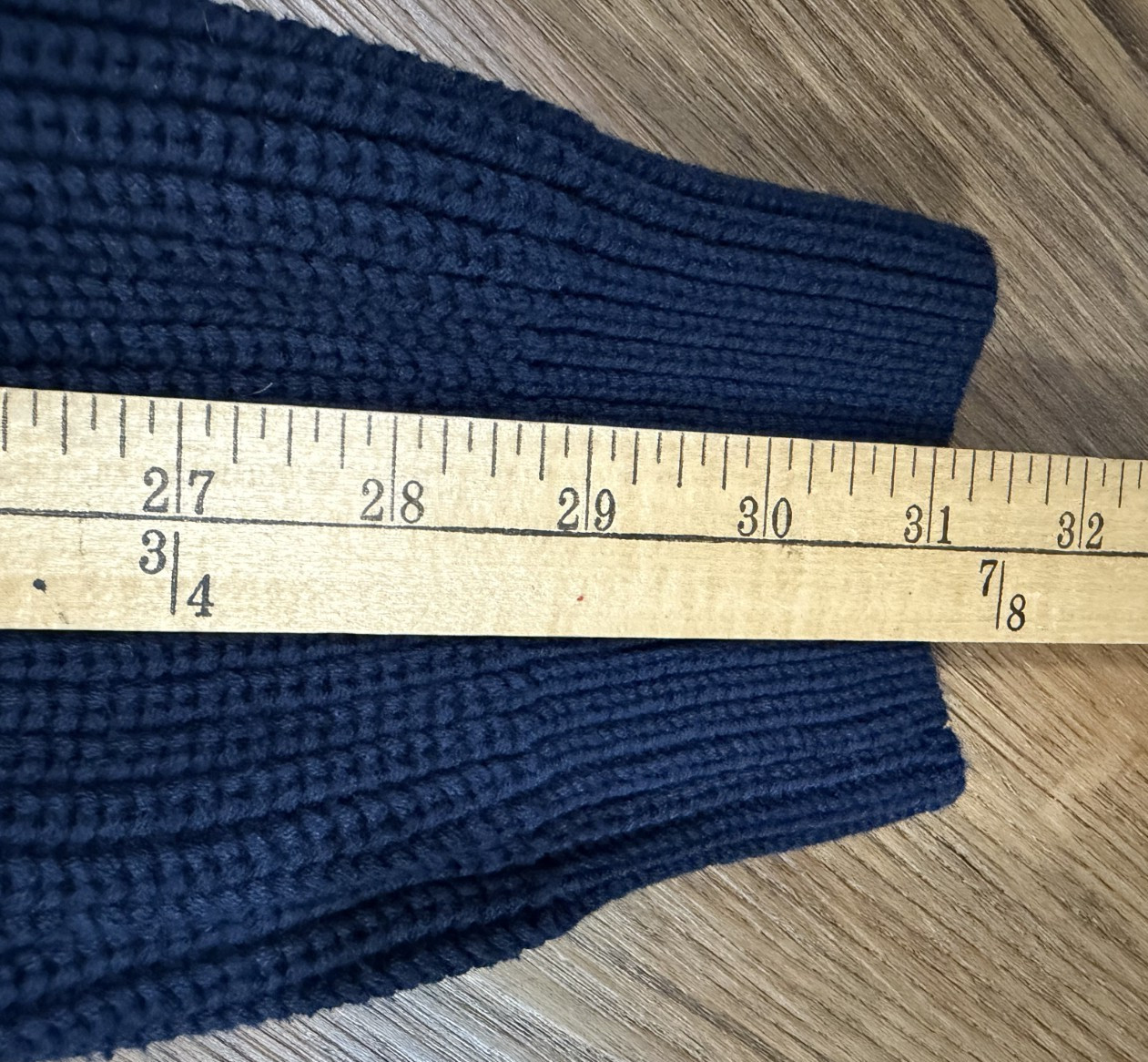 Quince Organic Cotton Ribbed Crewneck Sweater Mens Navy XL