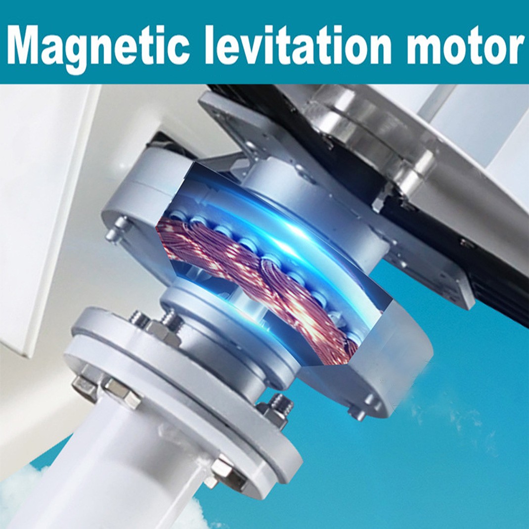 Vertical Axis Wind Turbine Generator 3000W Power Windmill MPPT Controller 48V DC