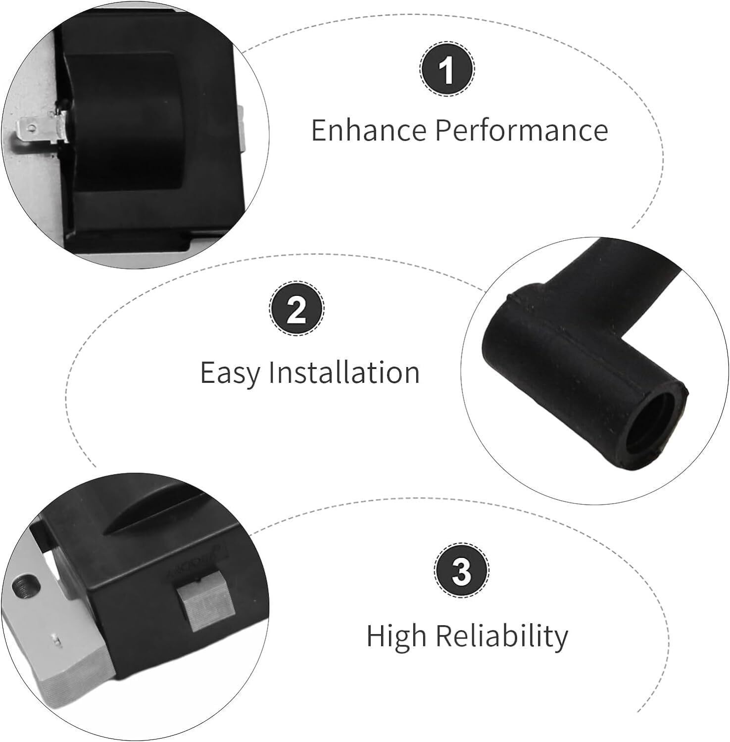 2Pcs Ignition Module 24HP 7000 Series engine w/Spark Plug For Kohler 32-584-06-S