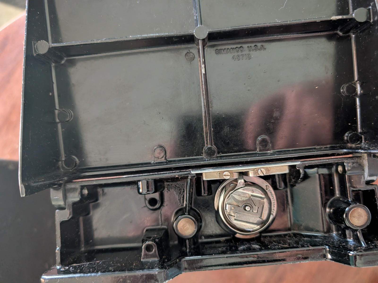 Vintage 1936 Singer Featherweight Sewing Machine 221 W/Case & Peddle Scroll face