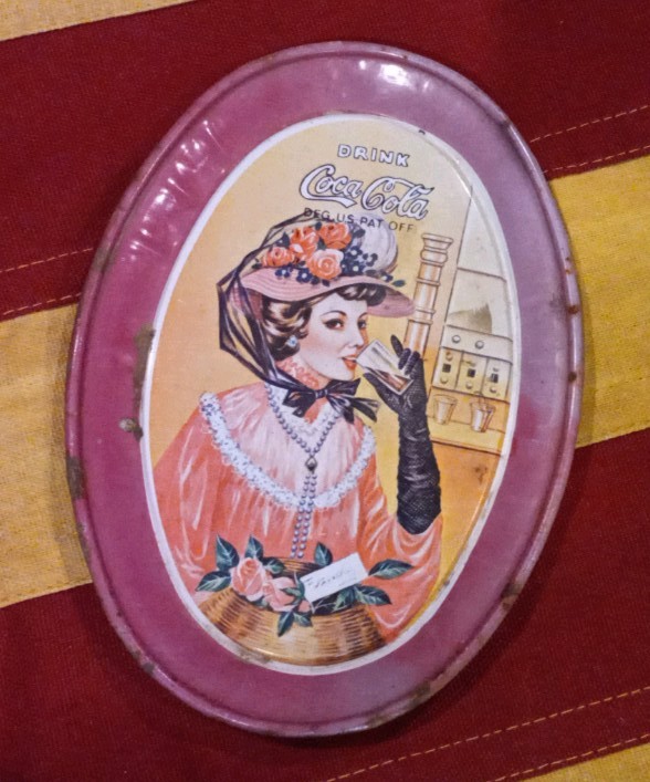 💥 Vintage Coca-Cola Advertising Sign Tray Lot X4