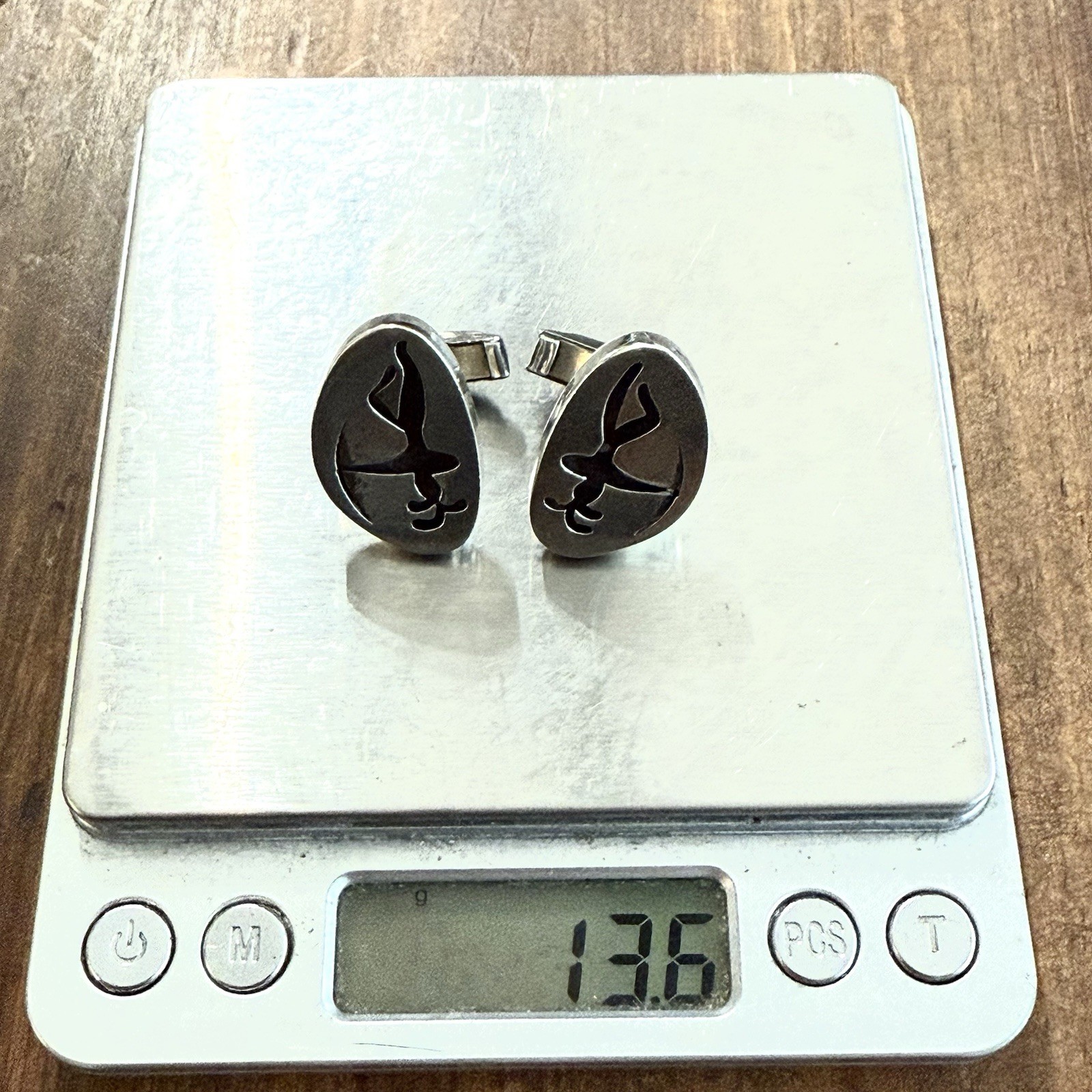 Vintage Mexican Sterling Bow Hunter Cufflinks 925