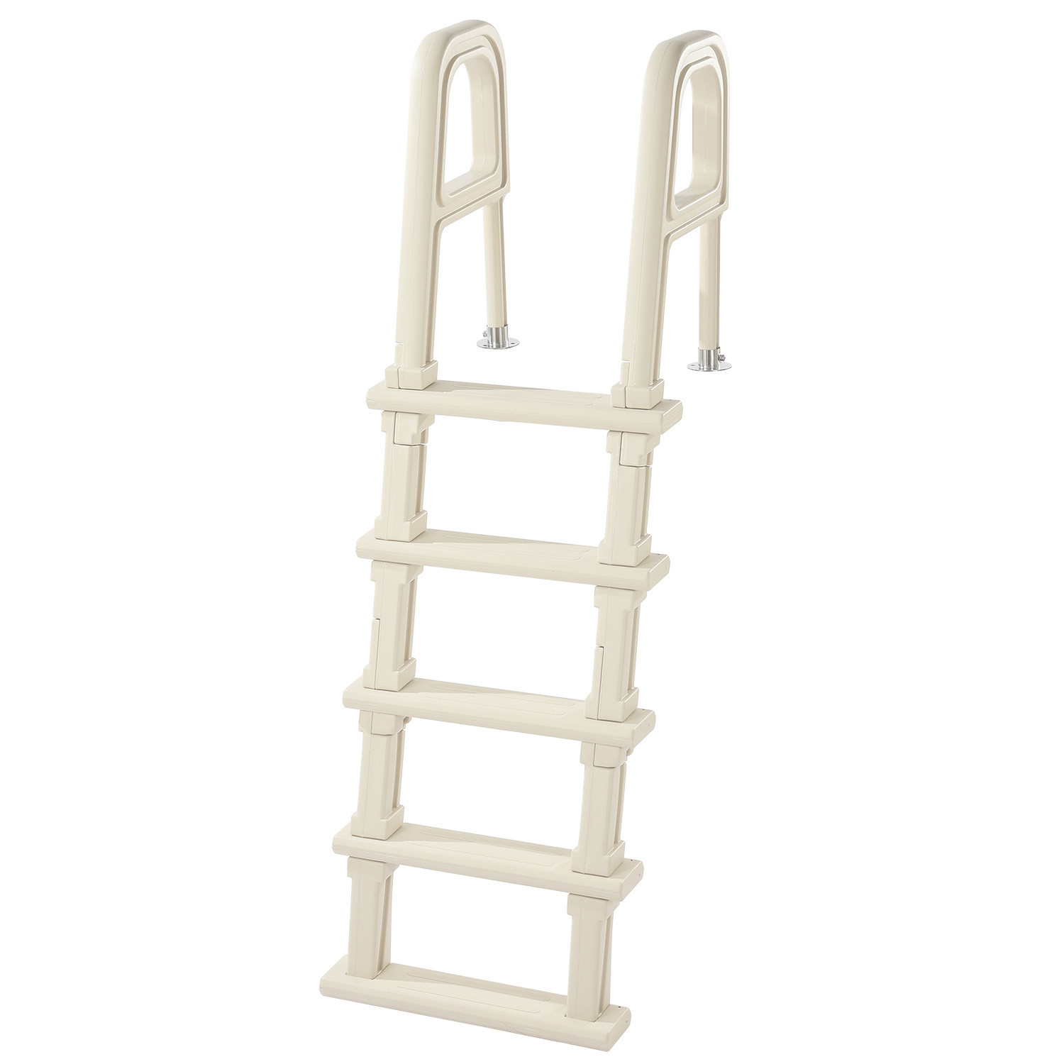 Inclined Pool Ladder 5-Step & 2 Handrails of 300 lb Capacity for 48-54 In Pools