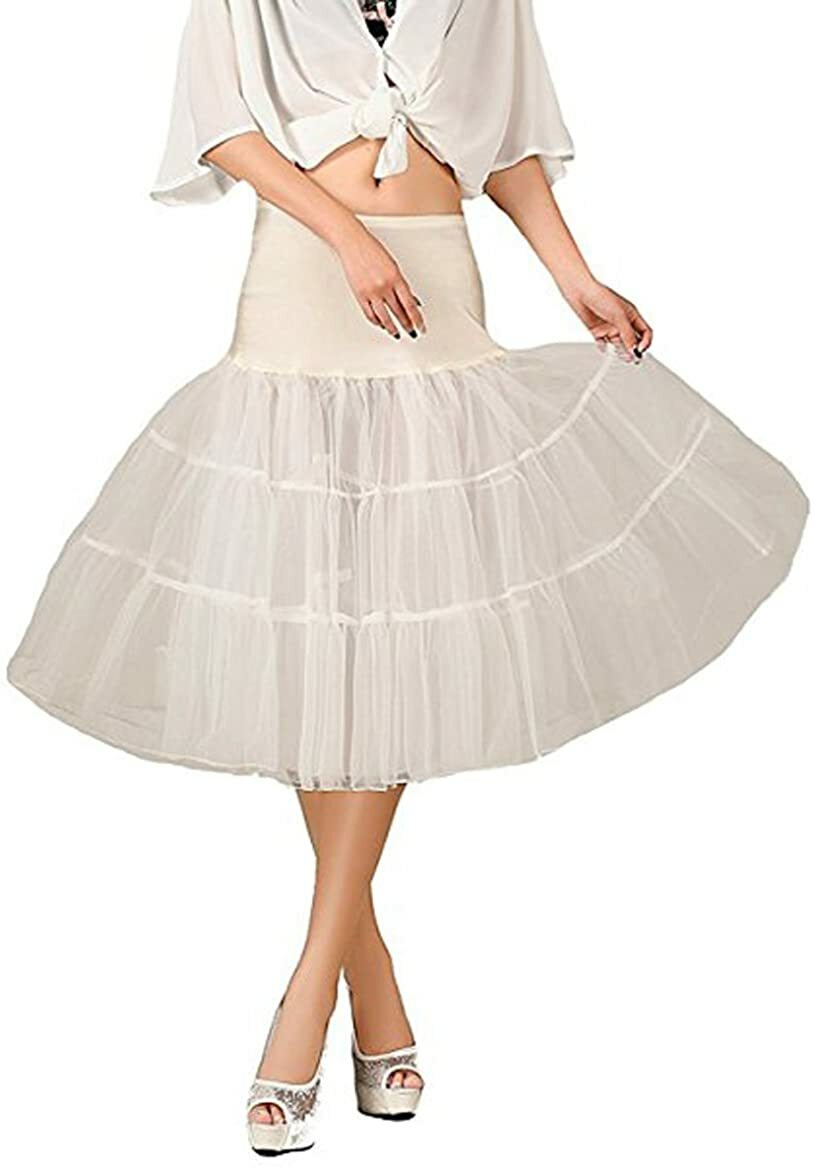 Women's 50s Vintage Petticoat Skirt Underskirt Crinoline Slips Tutu Skirts Dress