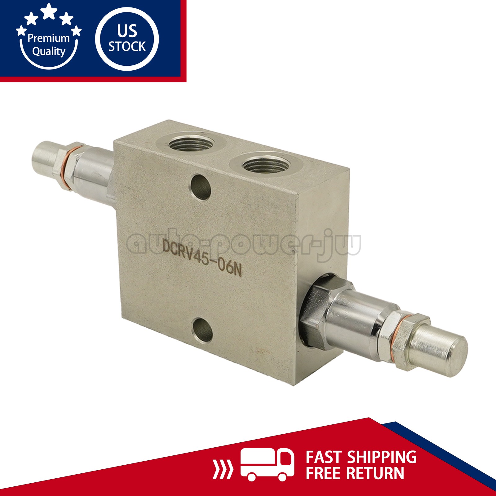 Dual Crossover Hydraulic Relief Cushion Valve 3/8” NPT Ports 12 GPM Max Flow