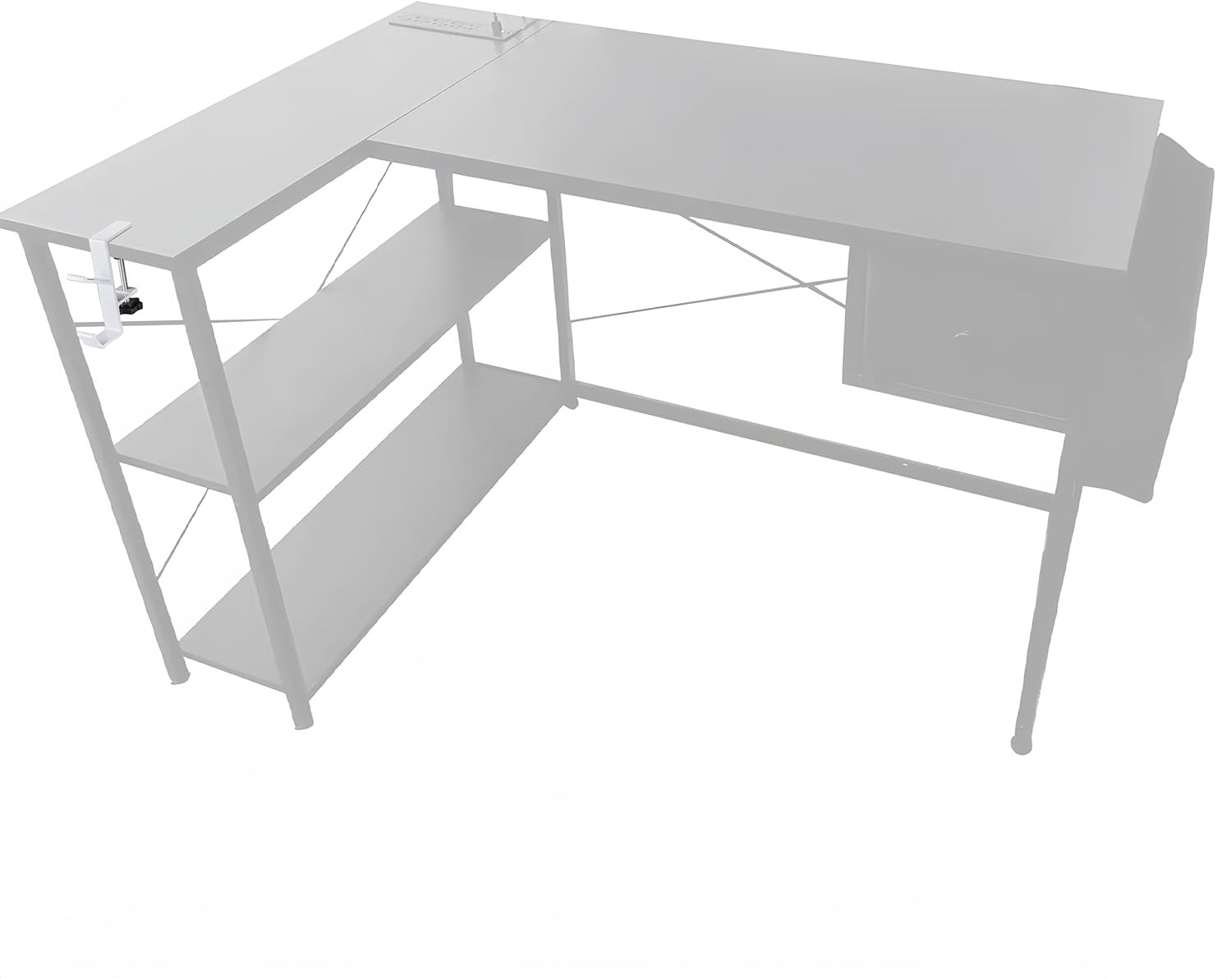 Adjustable Hook for L Shaped Gaming Desk, under Gaming Desk with Hook Holder