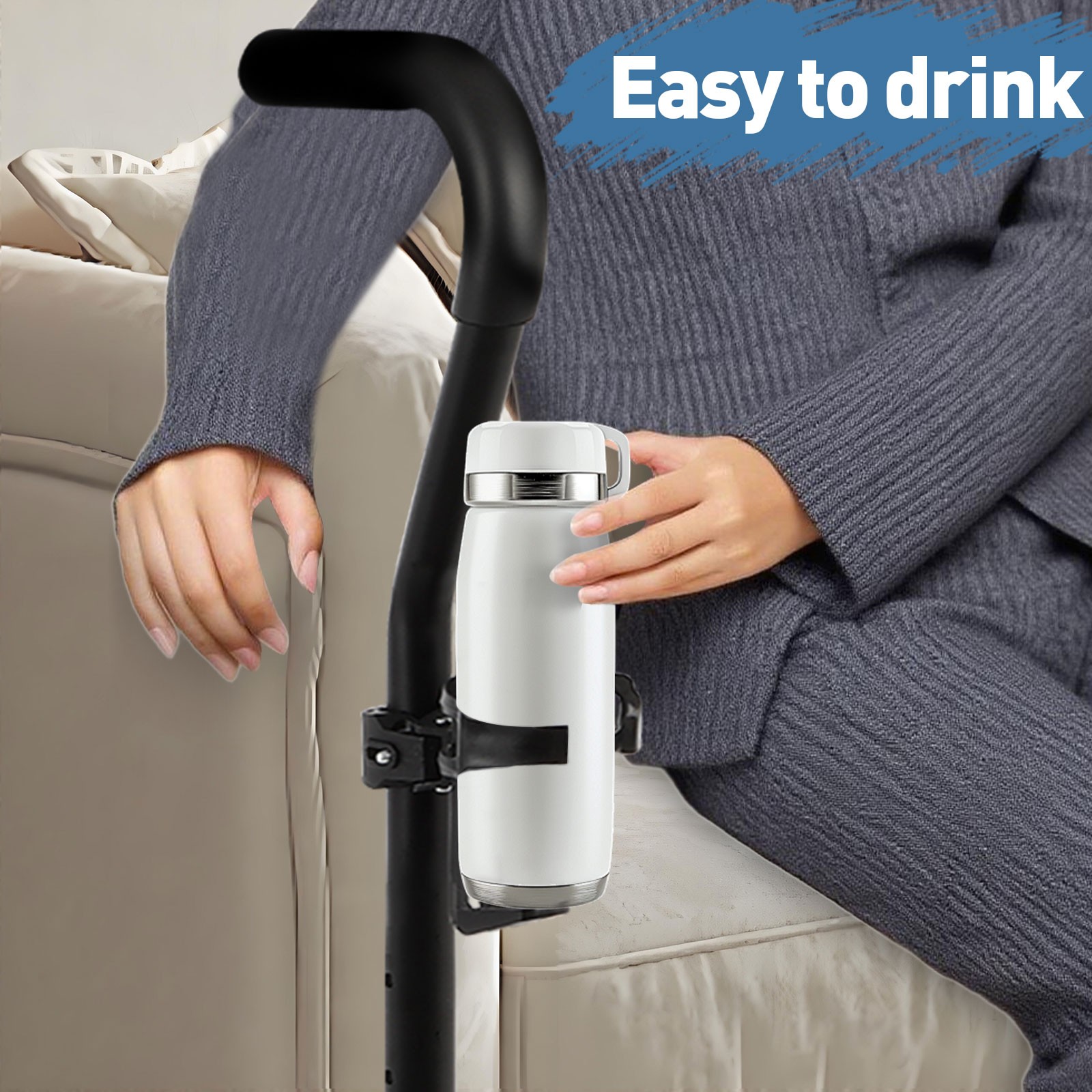 Couch Stand Assist with Cup Holder, 6 Adjustable Heights Chair Lift for Seniors