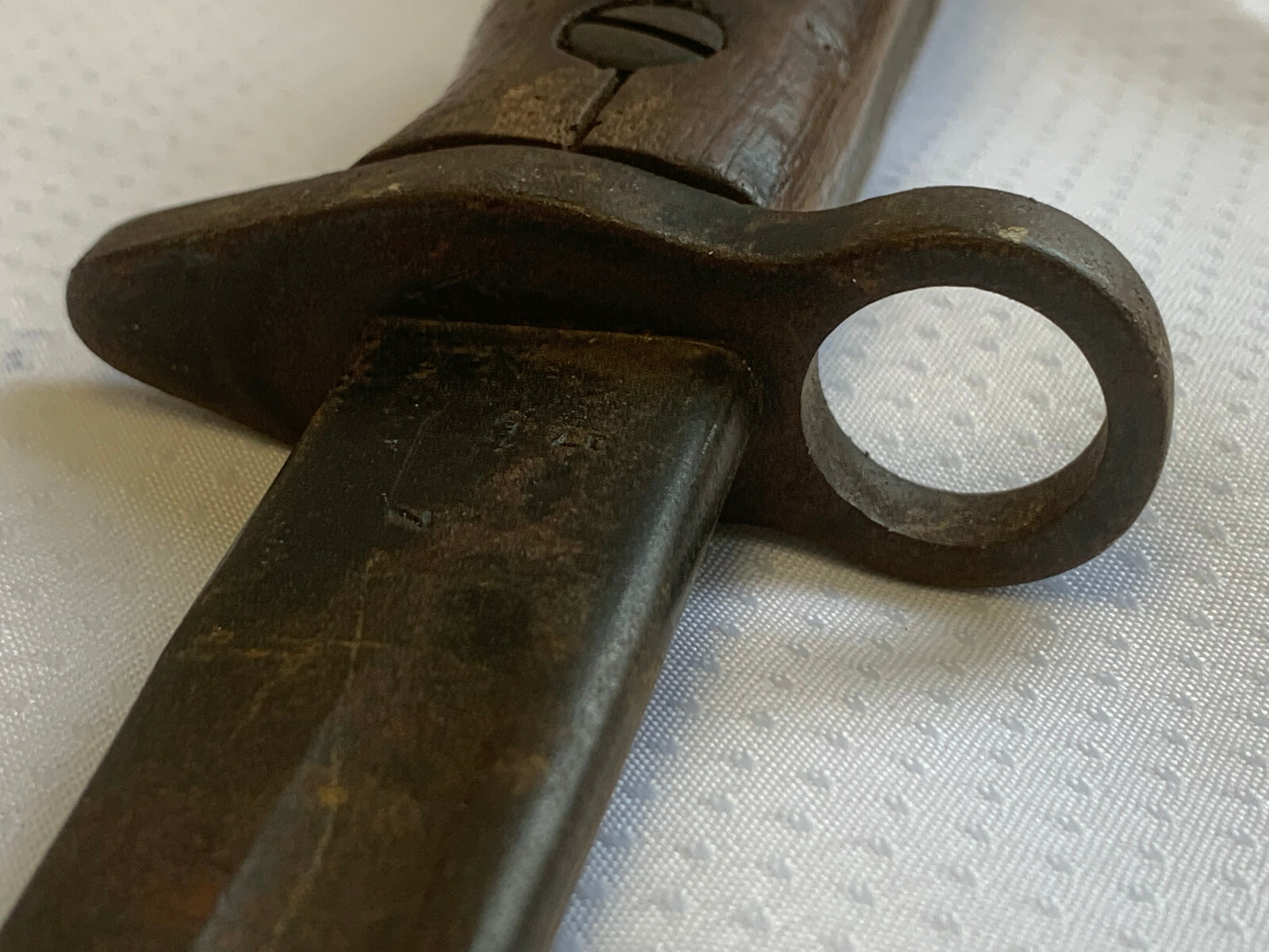 Antique 1907 British Bayonet Military Weapon Sword Fixed Blade Wood Handle