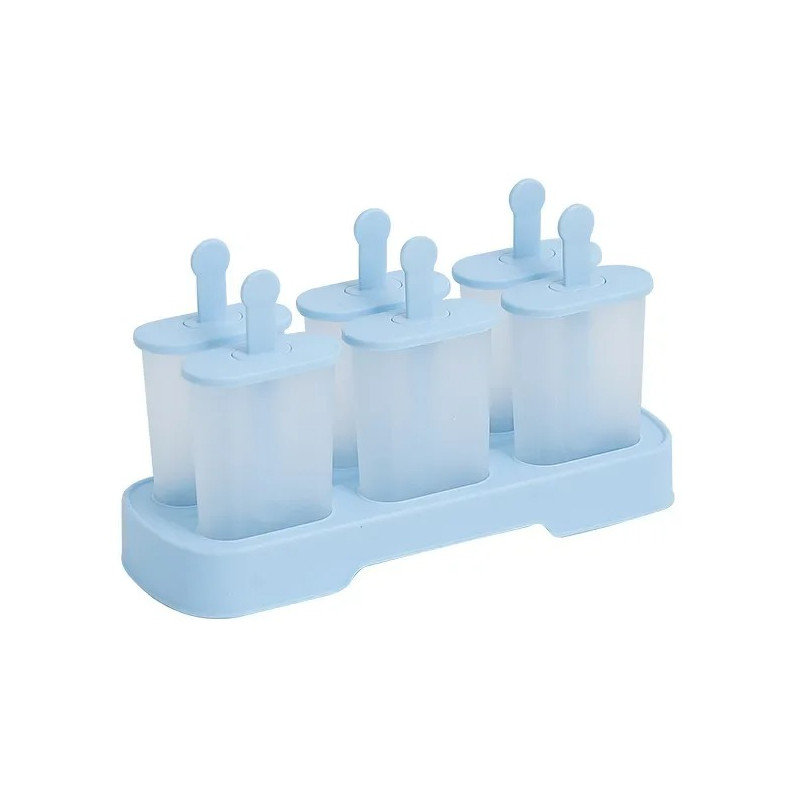 6pcs Popsicle Molds Ice Cream Maker BPA-Free Easy Release Ice Pop Tray
