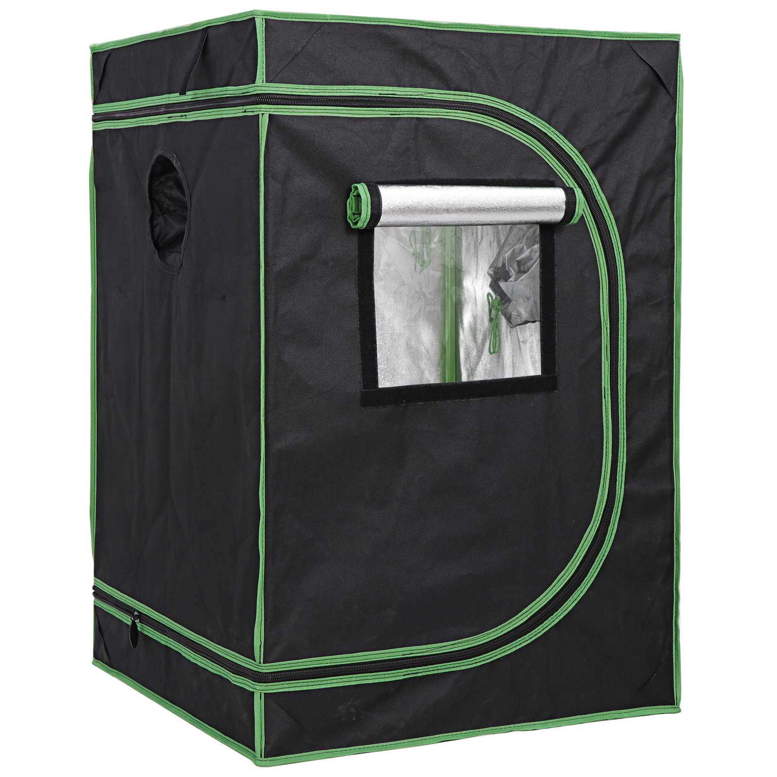 Hydroponic Grow Tent with Observation Window and Floor Tray for Plant Growing