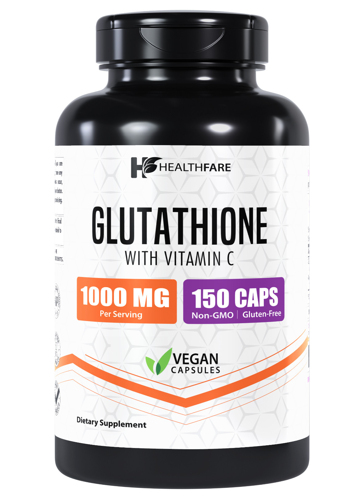 Healthfare Glutathione 1000mg GSH L-Glutathione Reduced 150 Capsules Antioxidant