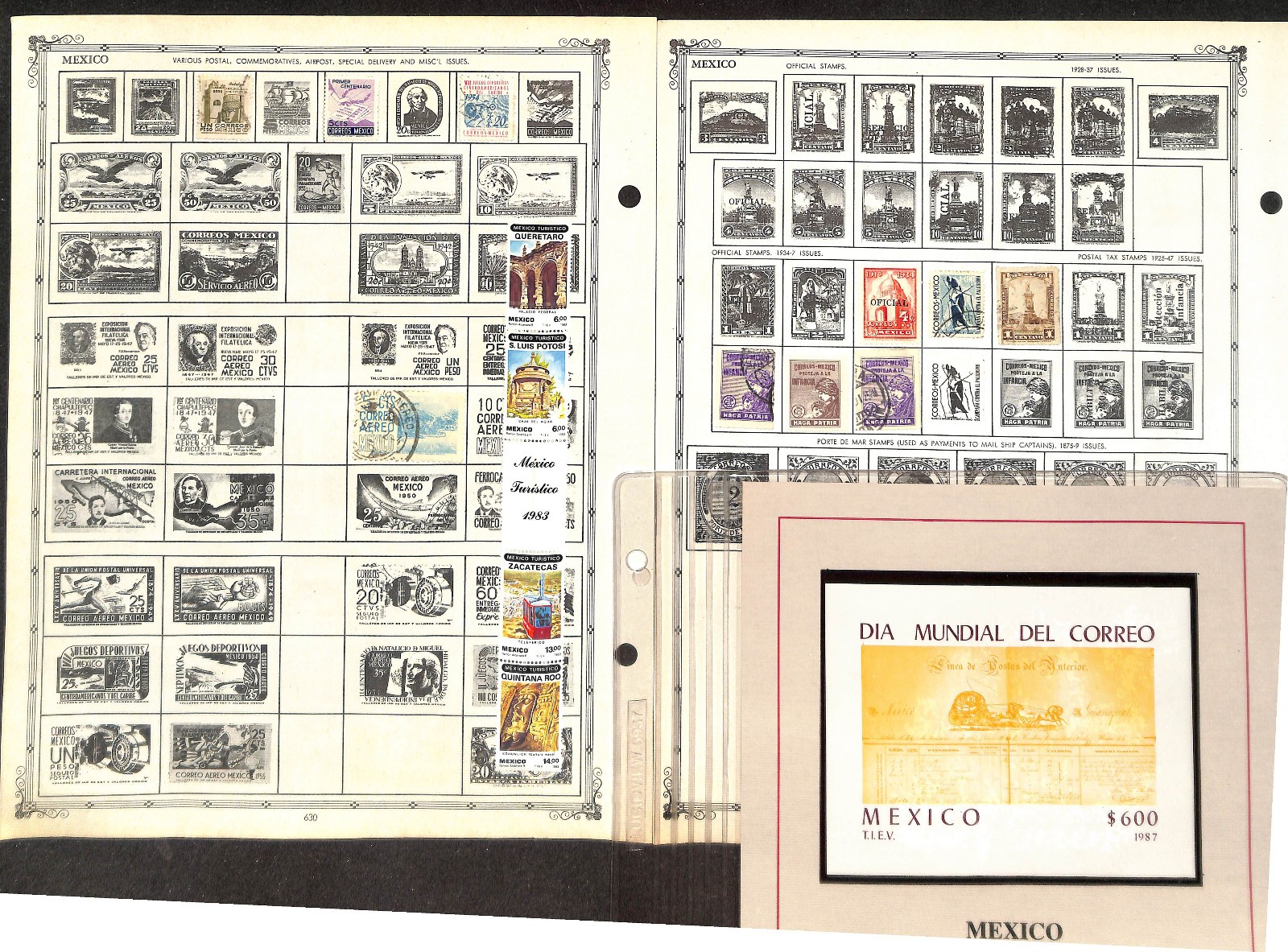 Mexico Stamp Collection on 35 Regent & Stock Pages, 1863-1971 (BK)