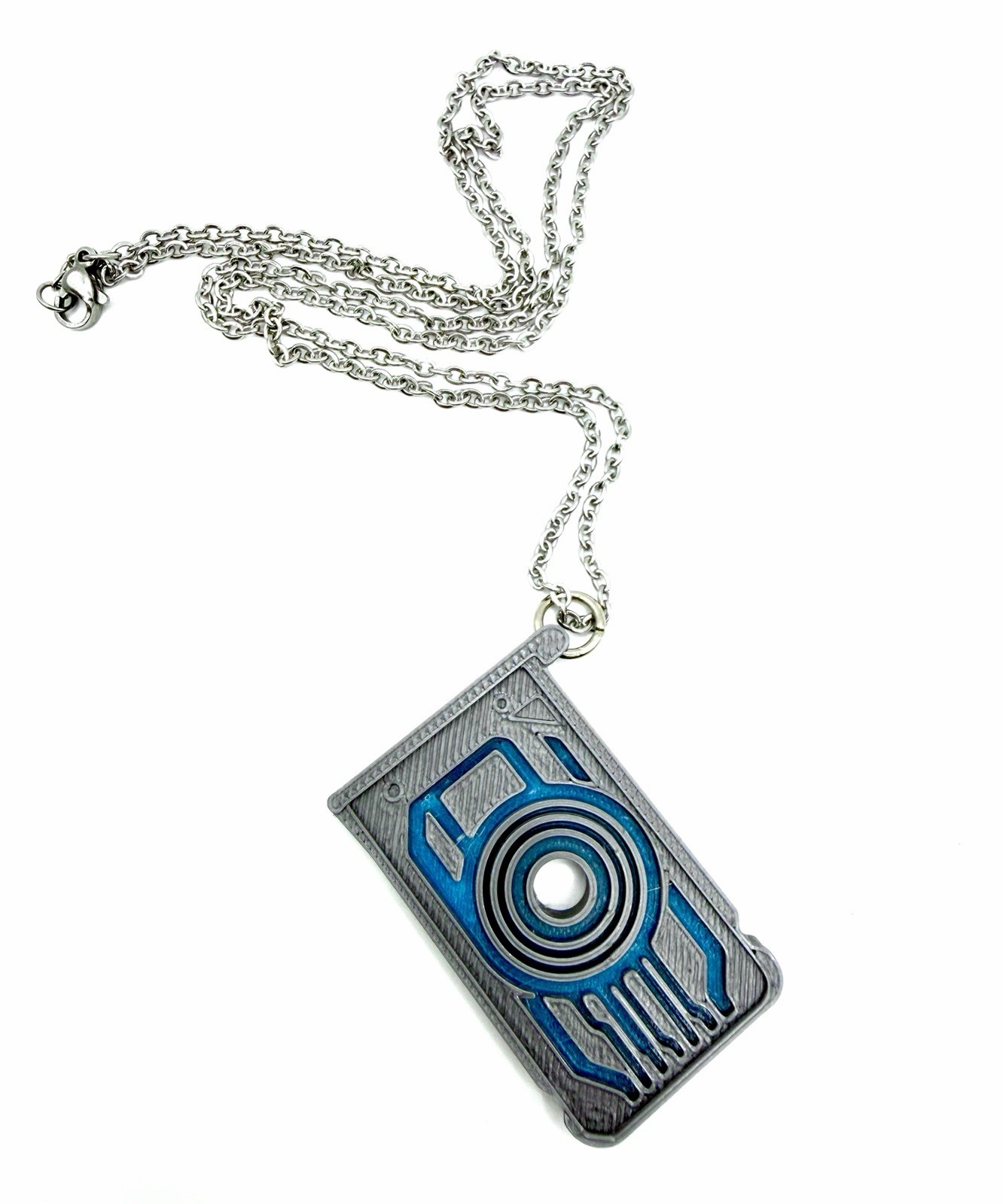 3D Printed Tron Inspired Memory Chip Necklace Blue Sci-Fi Cosplay Costume Access