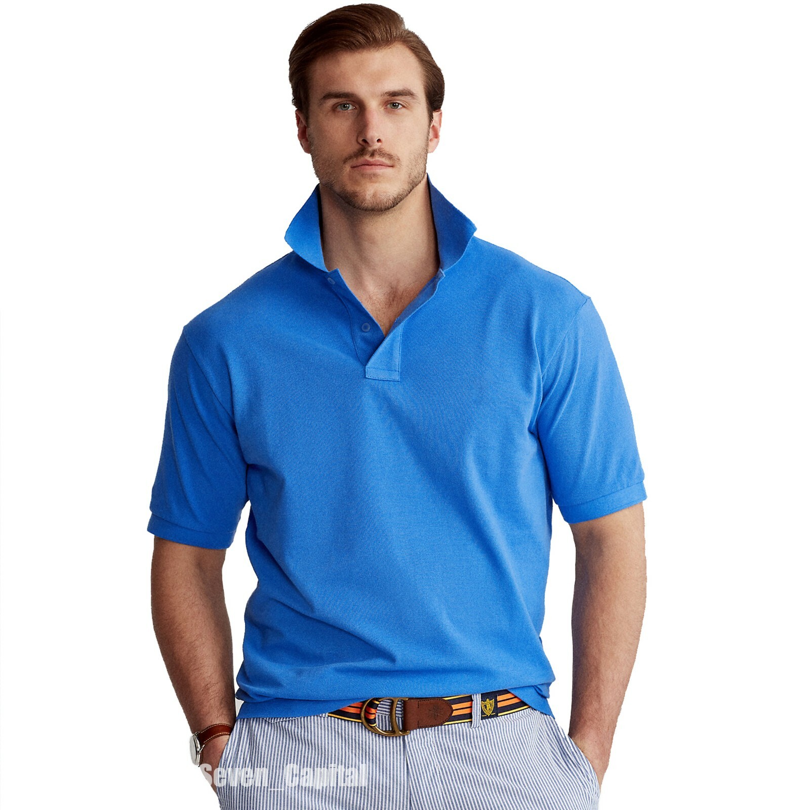 Men's Polo Shirt Golf Sports Cotton Short Sleeve Jersey Casual Plain T Shirt
