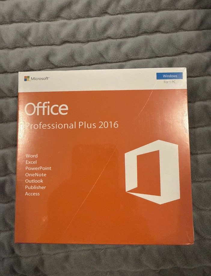 Microsoft Office 2016 Windows Professional Plus DVD + Key Sealed