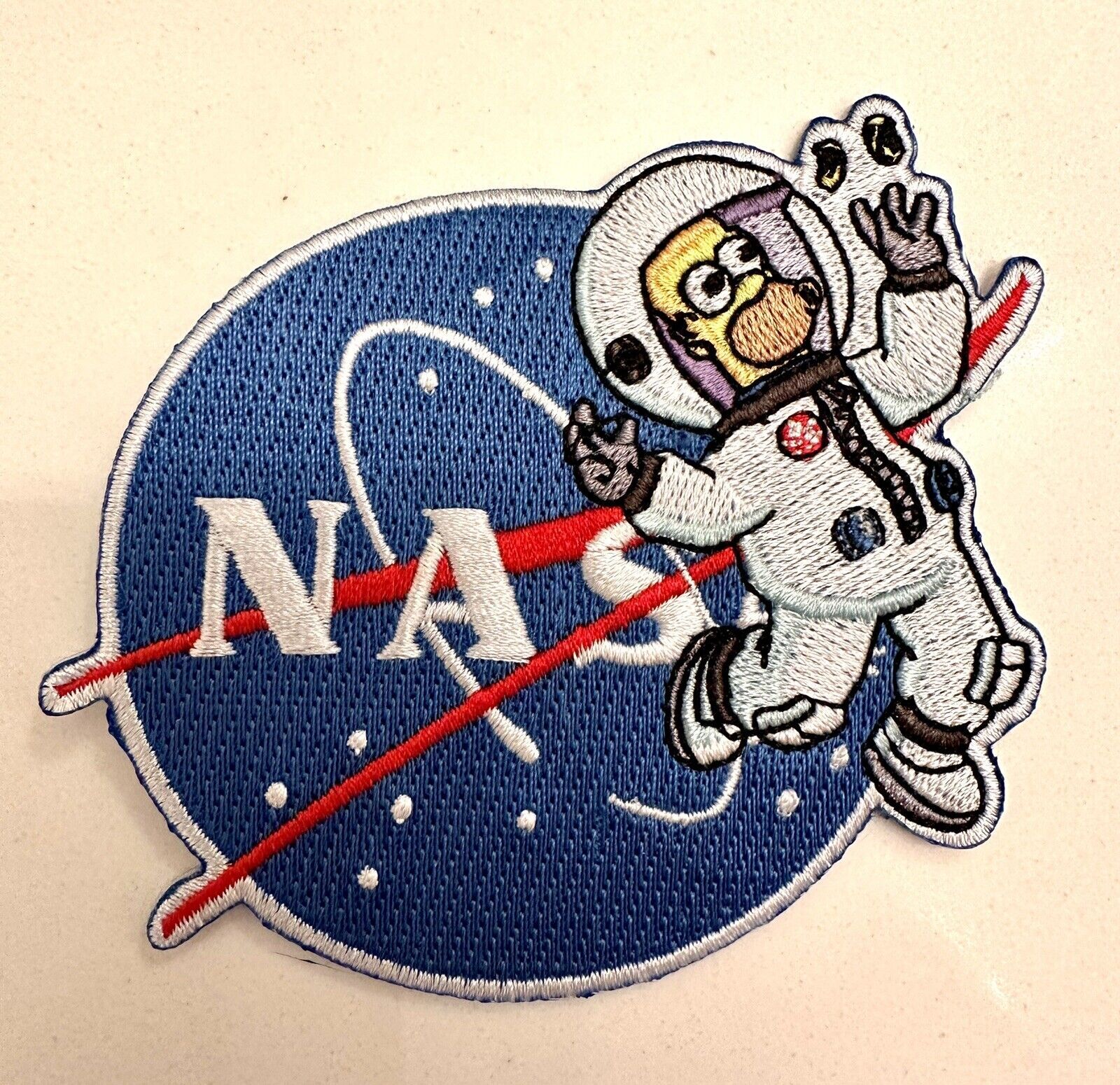 HOMER SIMSON ASTRONAUT CARTOON NASA MISSION PATCH 3" NASA SPACEX
