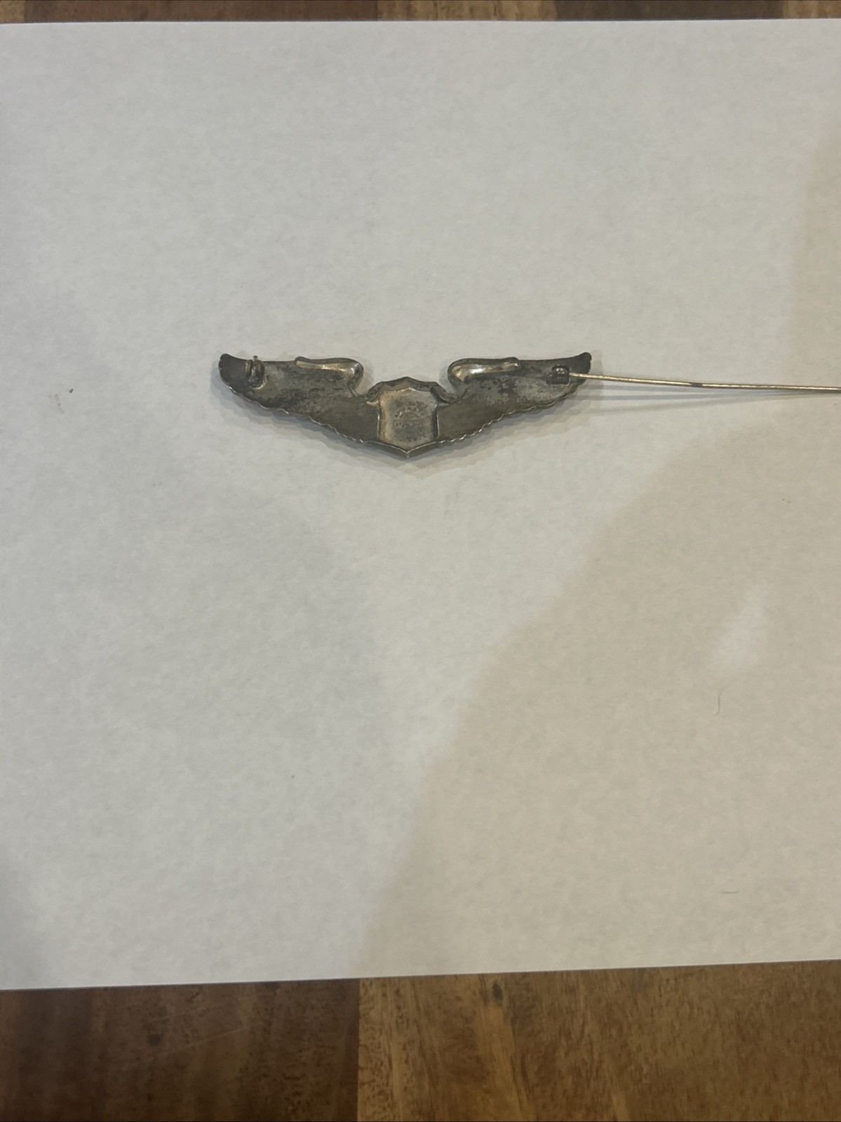 WWII USAAF Pilot Wings 3" Sterling Silver Army Air Forces Aviator Pin By Amcraft