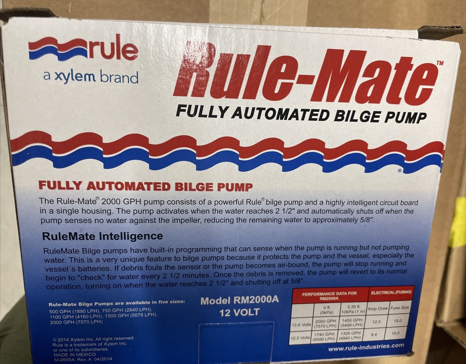 Rule Rule-Mate® 2000 GPH Fully Automated Bilge Pump - 12V RM2000A