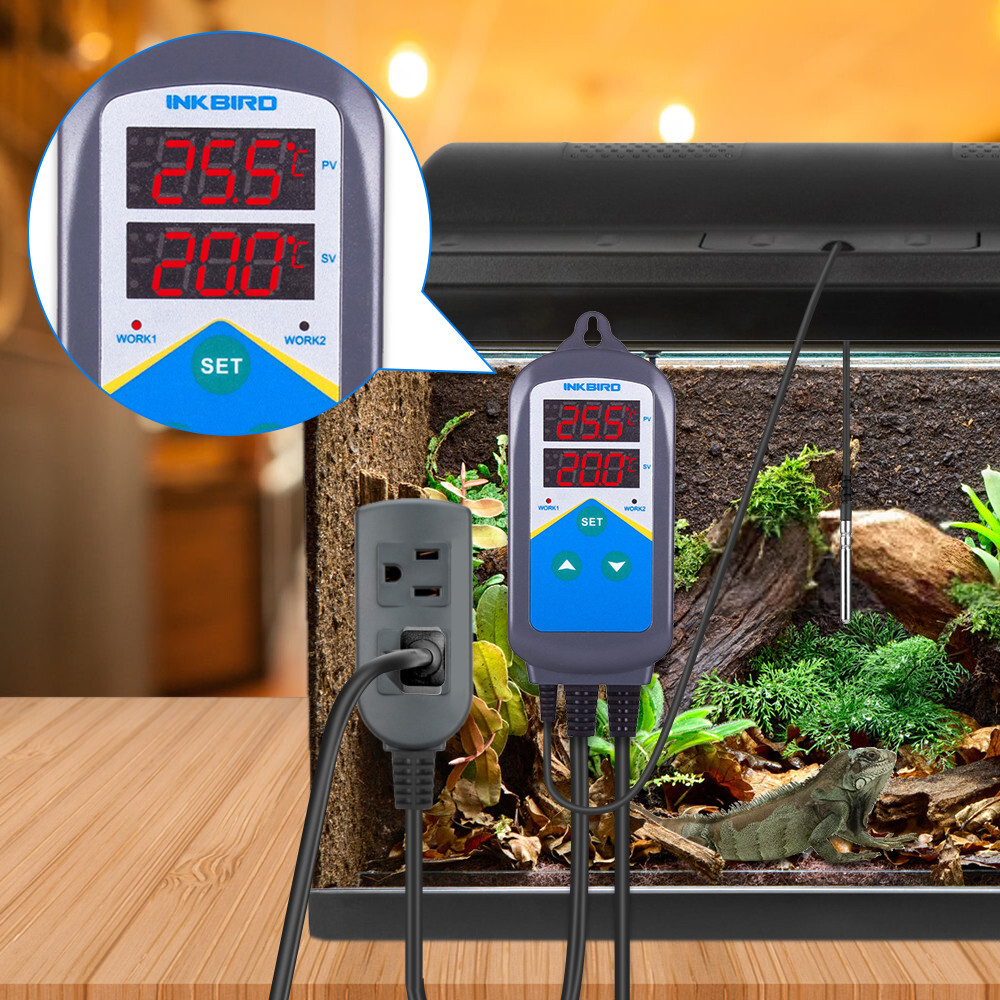 Inkbird Wired Digital Temperature Controller Heat Thermostat Hydroponics ITC306T