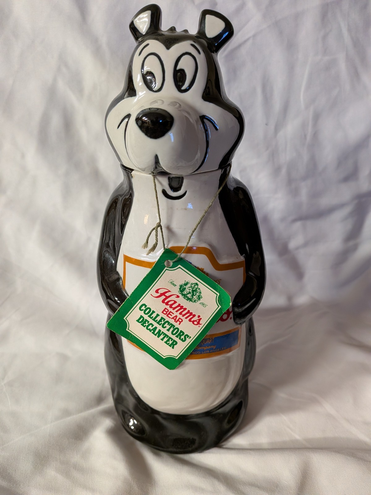 Vintage Hamm's Beer Bear  Decanter - 1972 11" Growler Bottle