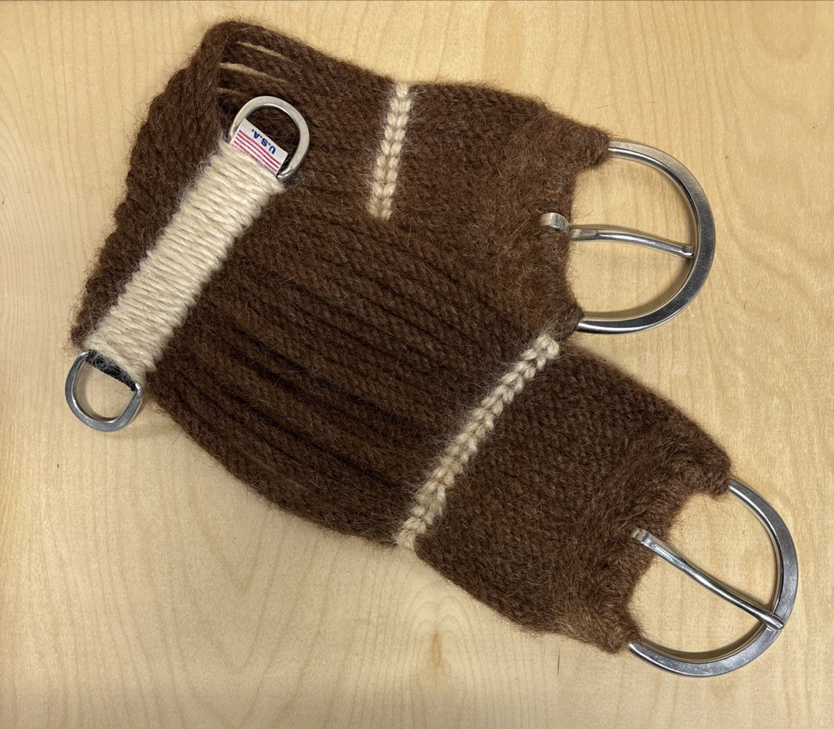 Mohair Western Cinch - 27" BROWN/CREAM