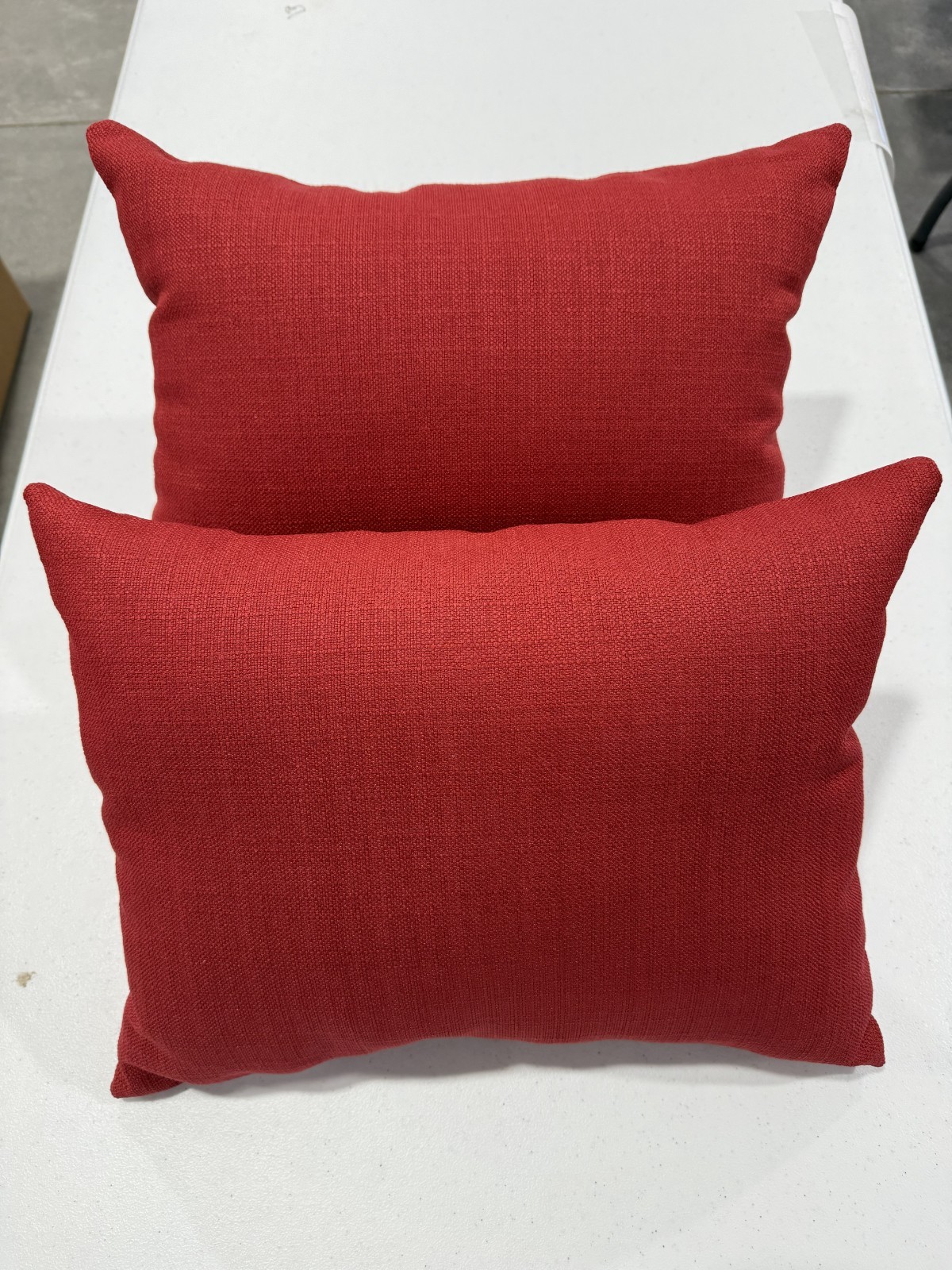 Southern Textiles Sunbrella® Lumbar Throw Pillows – 2 Pack (Brick Red) 15" x19"