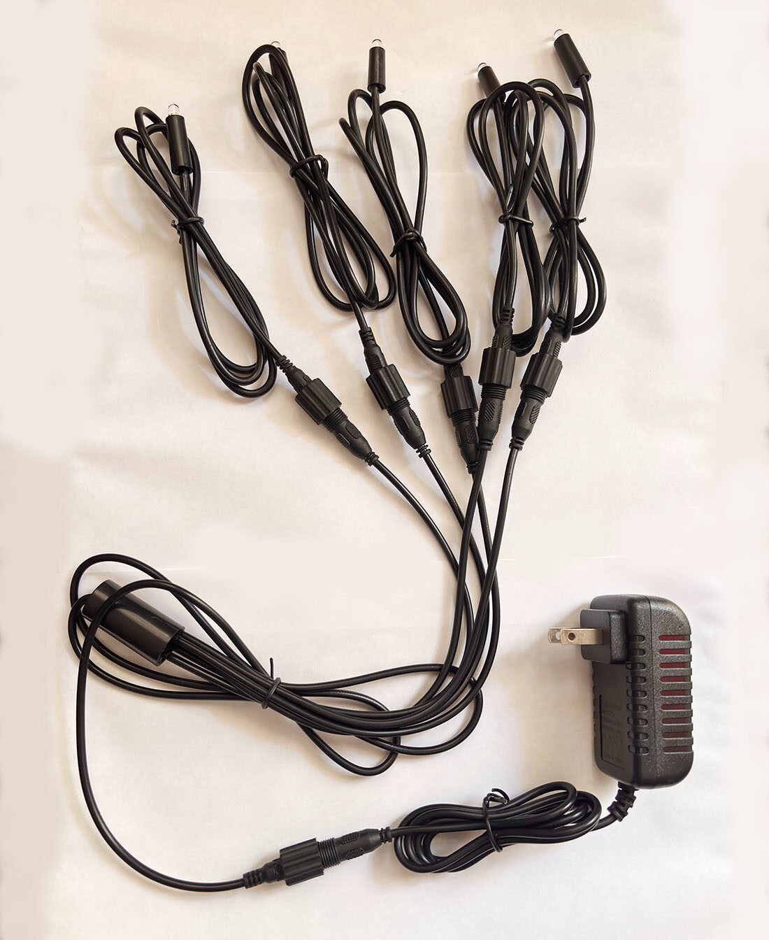 5pcs Underwater Warm white LED Light Fountain Fish Pond Water Garden US Adapter