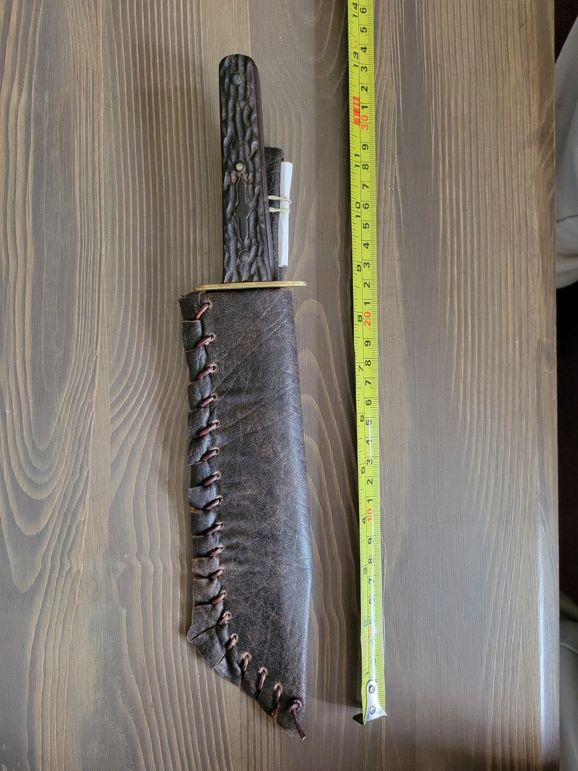 Bridgeport Gun Company Buffalo Handle Bowie Knife, Antique