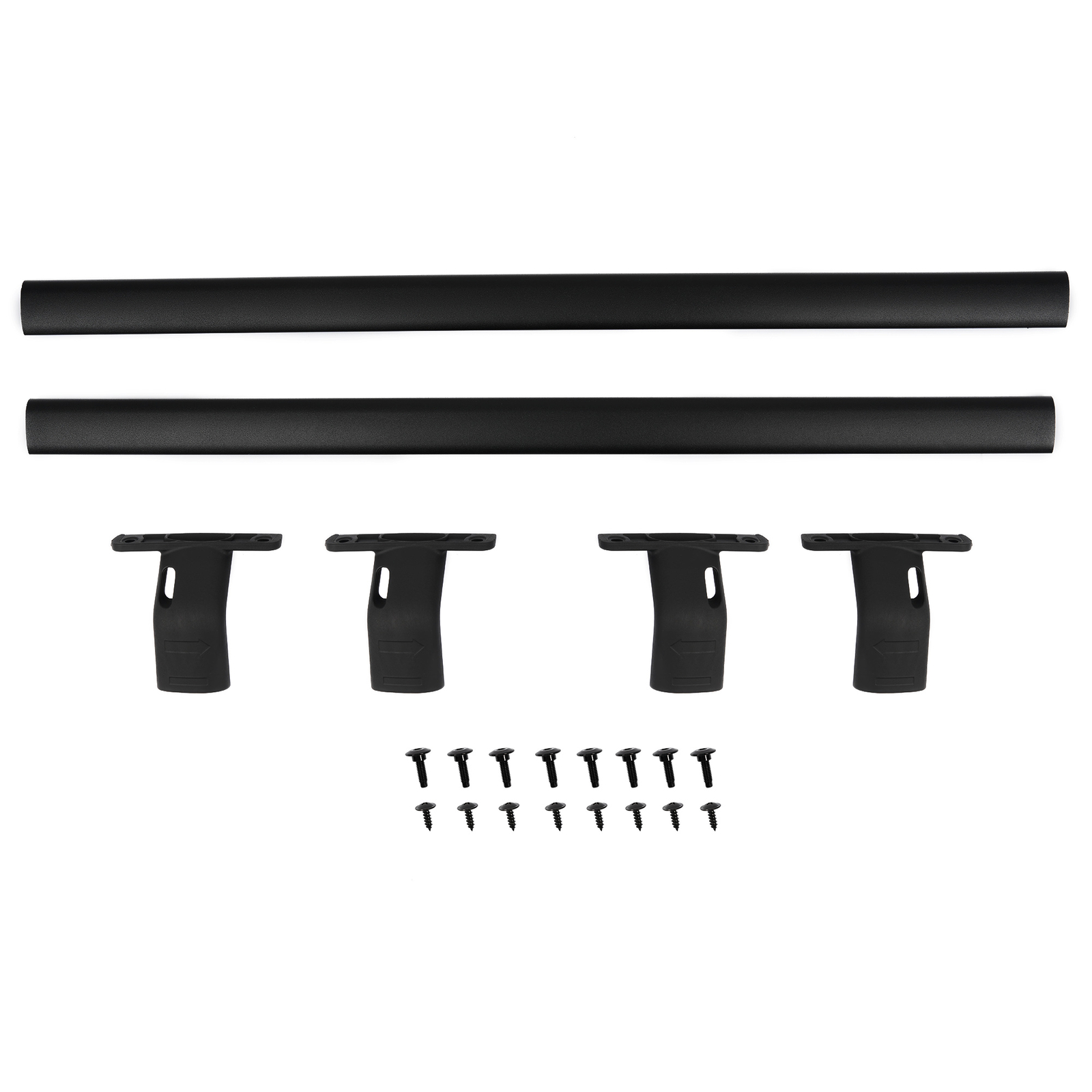 Roof Rack Rail Crossbars Black Set 2-pc w/ Hardware For Ford Expedition 18-24
