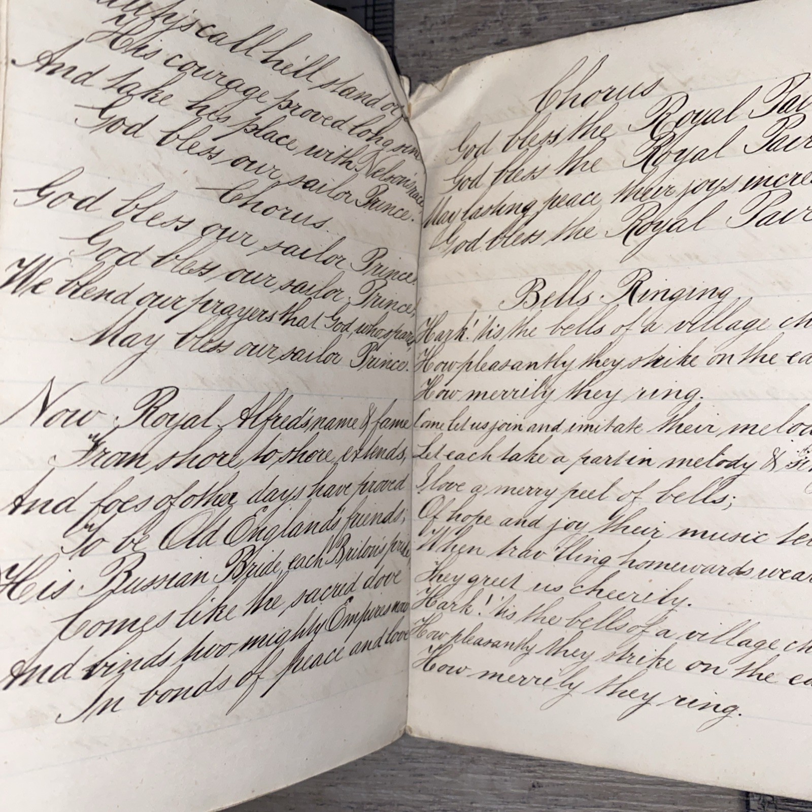 Antique Victorian Book of Handwritten Poetry c1873