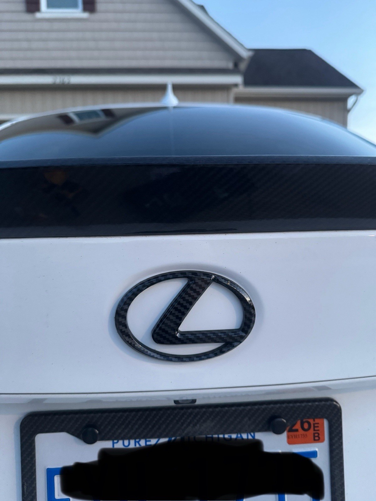 Gloss Black Emblem Badge Logo Fits 2014-19 Lexus IS250 IS350 IS300 IS200T GS350