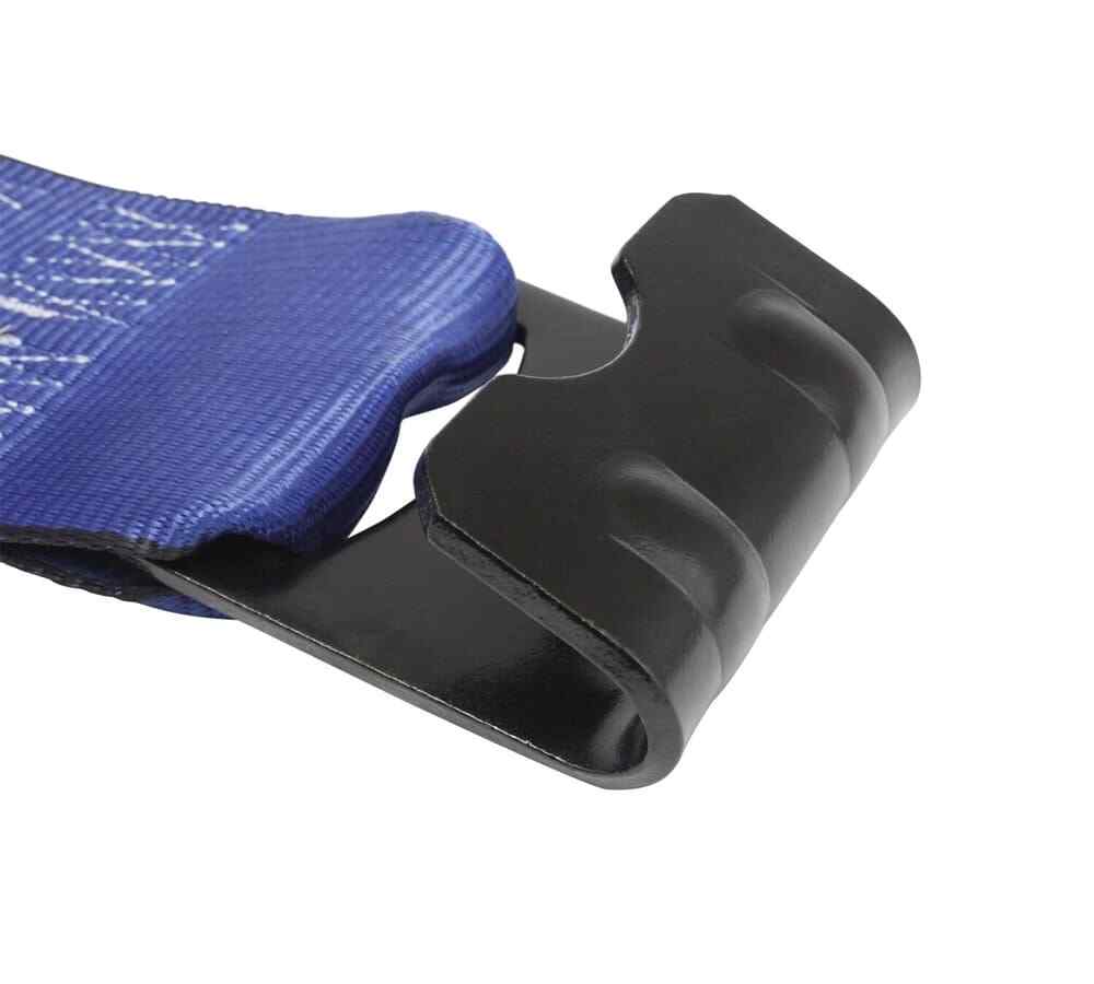 (10 Pack) Kinedyne 4"x30' Tie Down Winch Straps w/flat hook, WLL 5400 - Blue