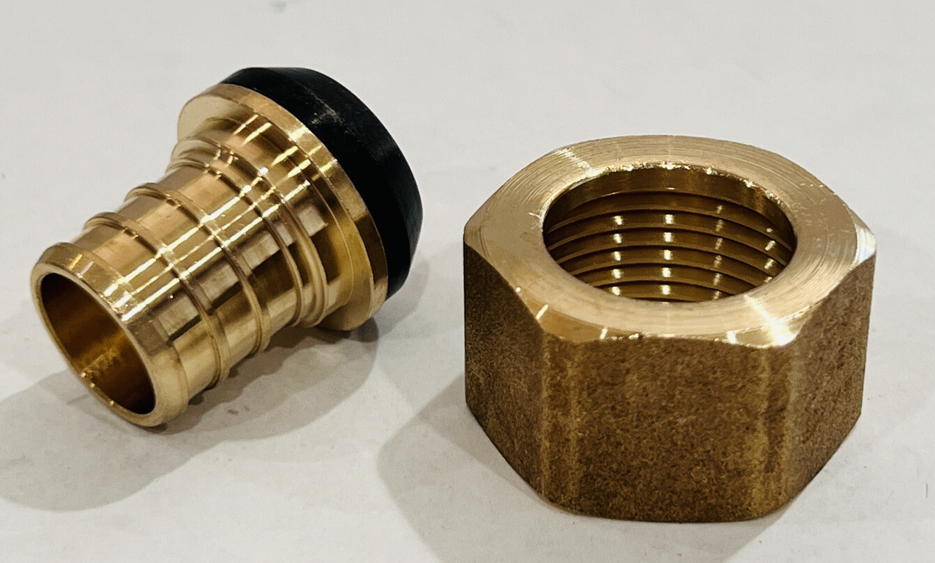 (10) PEX Brass Female Swivel Adapter Lead Free 3/4” X 3/4” FNPT