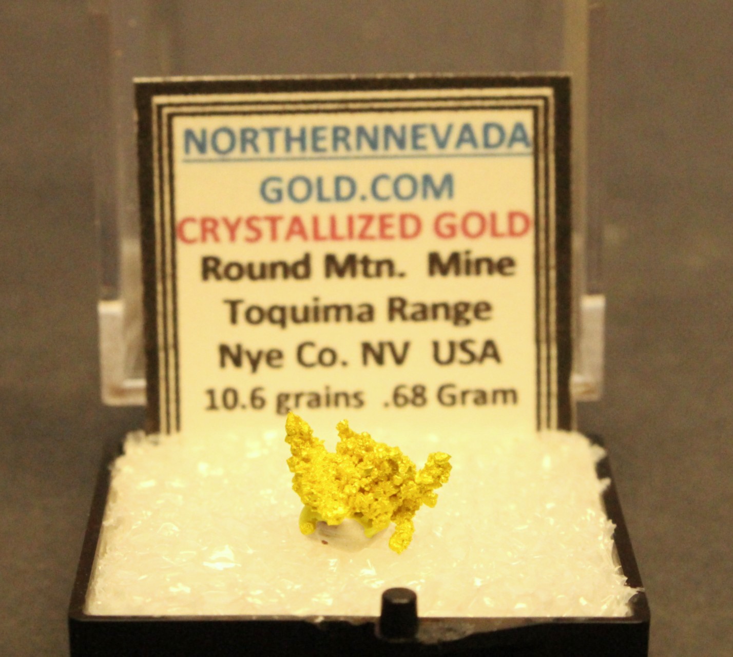 Gold specimen Crystallized Gold 0.68 Gram Round Mtn. Mine Nye Co. NV