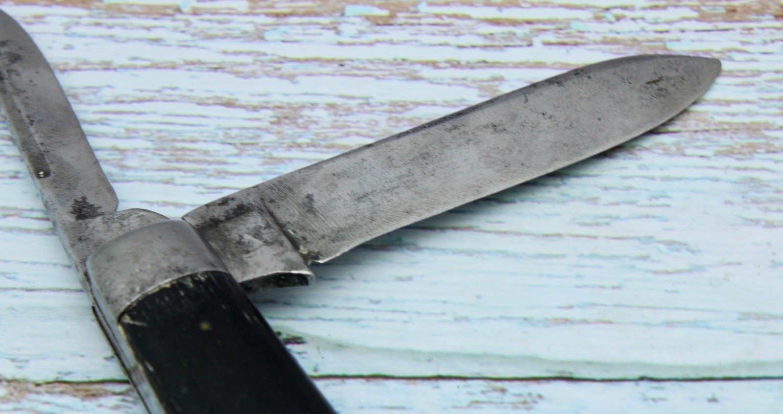 1854-1930 Holley MFG Co. Lakeville Con. Ebony Jack Knife