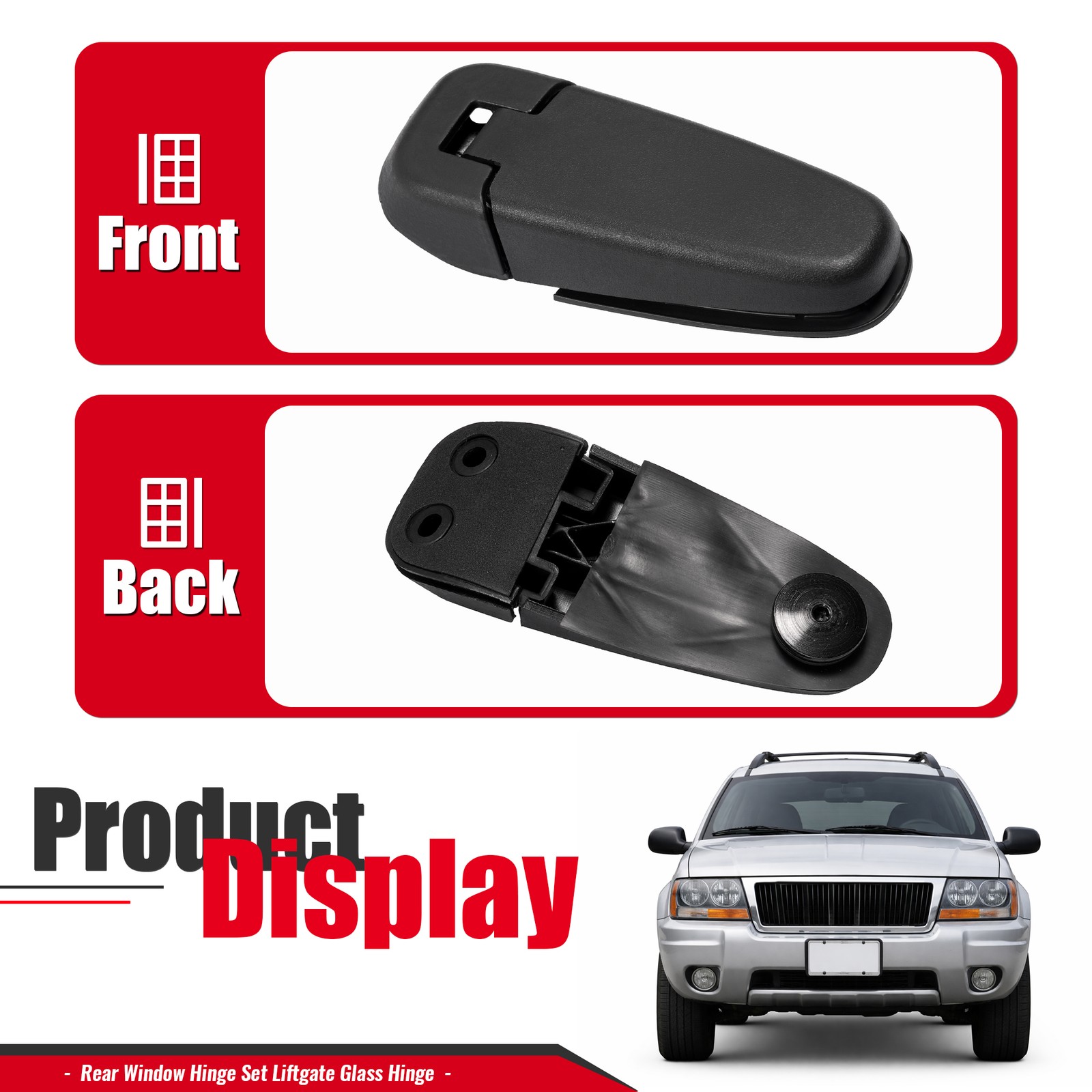 New Rear Window Glass Hinges Liftgate For Jeep Grand Cherokee 1999-2004 Textured