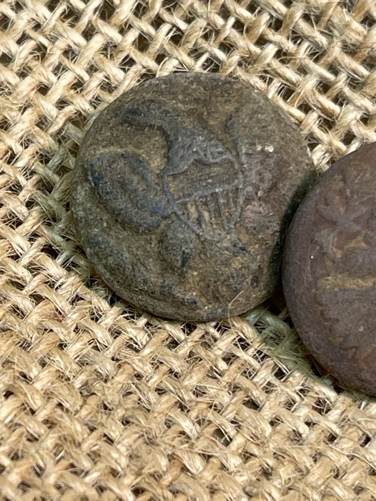 Three Dug Civil War General Service Eagle Coat Buttons Dug At Pickett’s Mill Ga