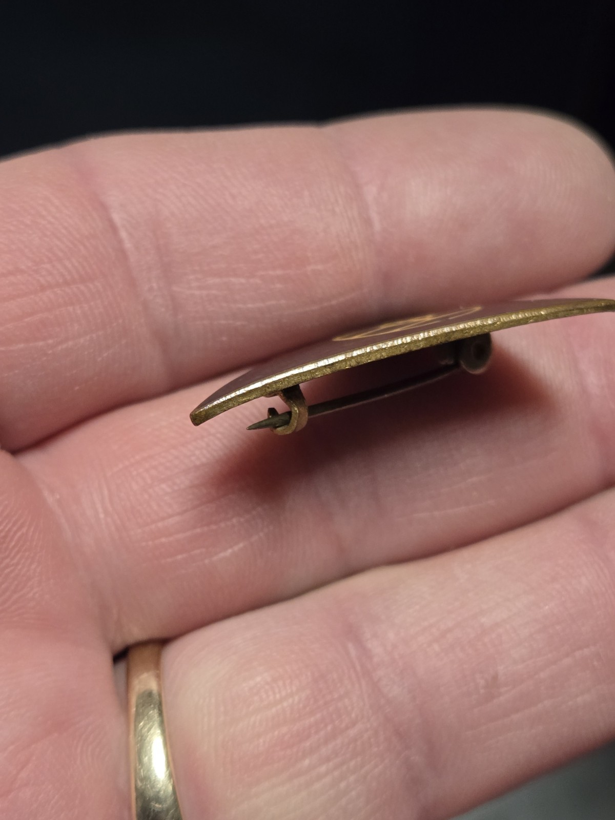 2 Vintage rare old WWII 83rd Infantry Division Thunderbolt DI Unit Crest Pin Lot