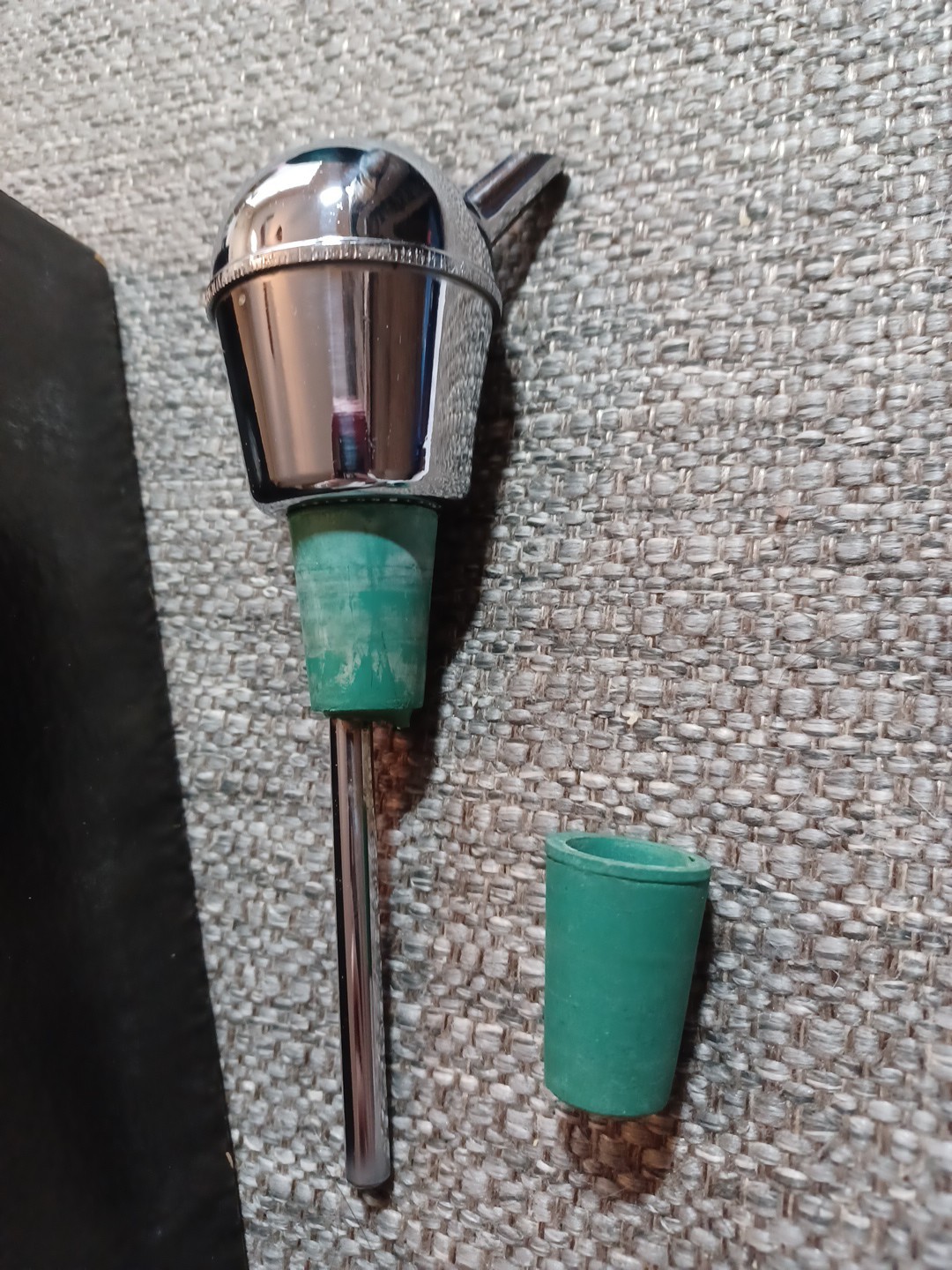 Vintage MCM 50’s Mr. Bartender Chrome Cocktail Jigger Bottle Top Server w/ Box