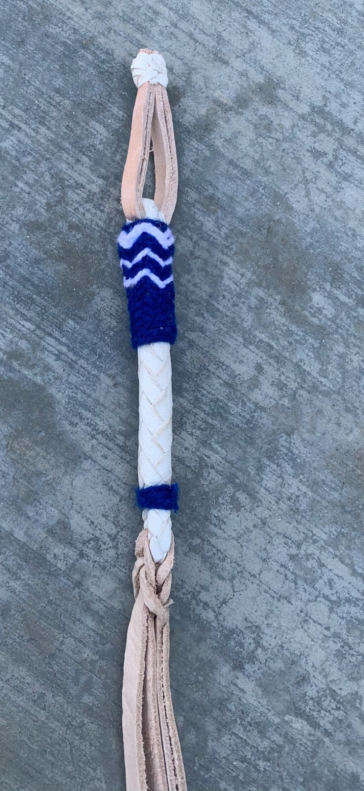 12" Keychain Style Horse Quirt, Cuarta Charra Estilo Llavero Cuartita de Cuero