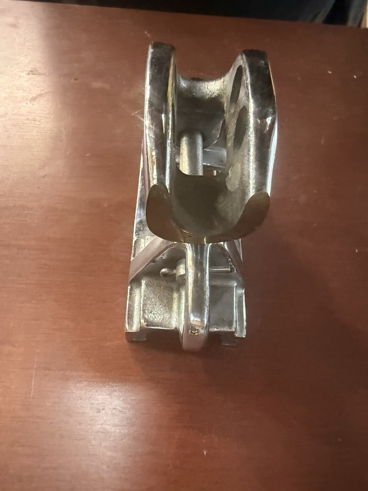 Sailboat Mast To Boom Gooseneck Chrome/Brass 1 1/4” Track