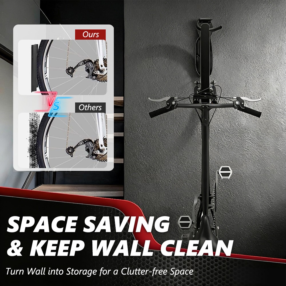 Bike Wall Mount Rack Bicycle Hanger Heavy Duty Vertical Hook for Indoor Garage